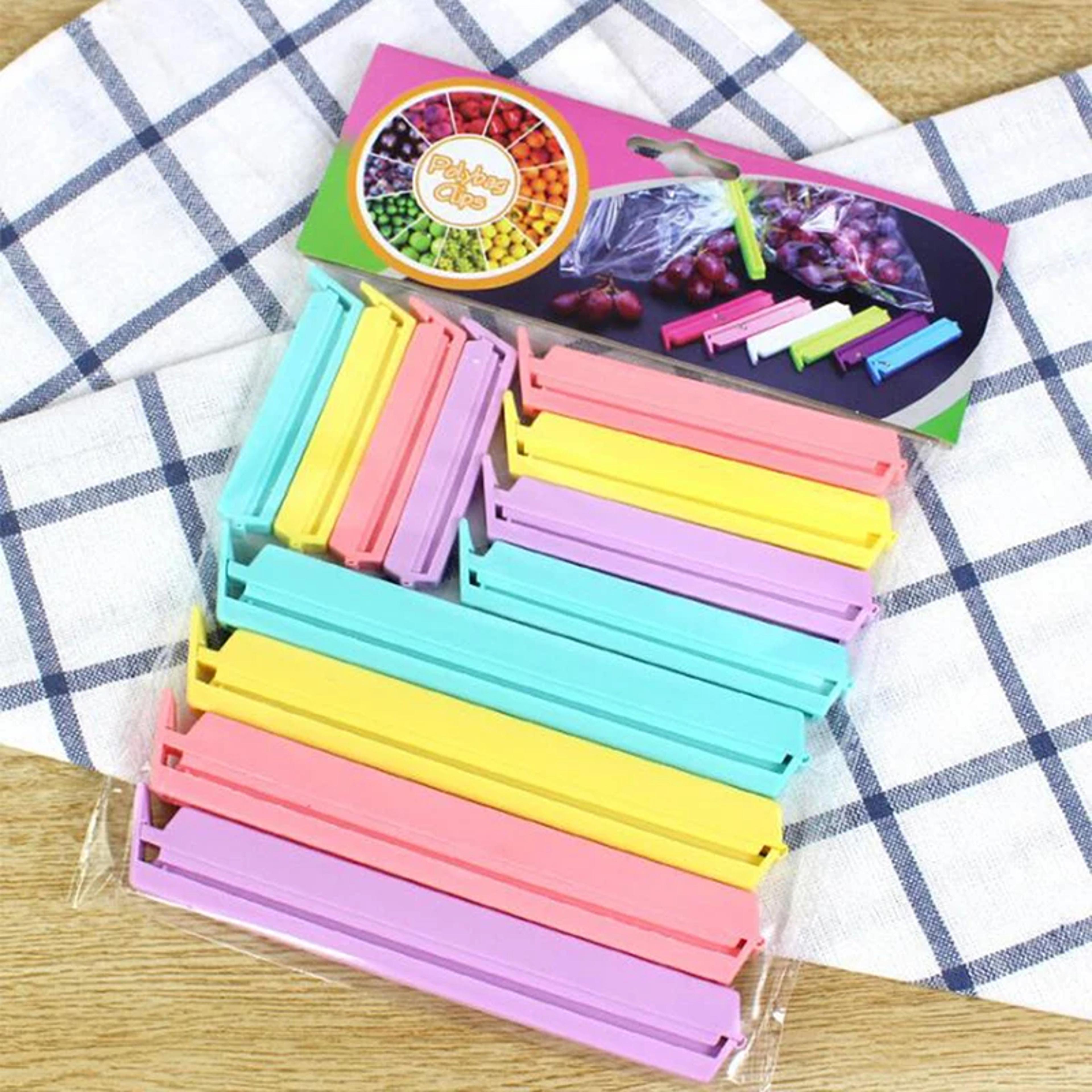 portable kitchen storage food snack seal sealing bag clips plastic tool, sealer clamp for kitchen accessories