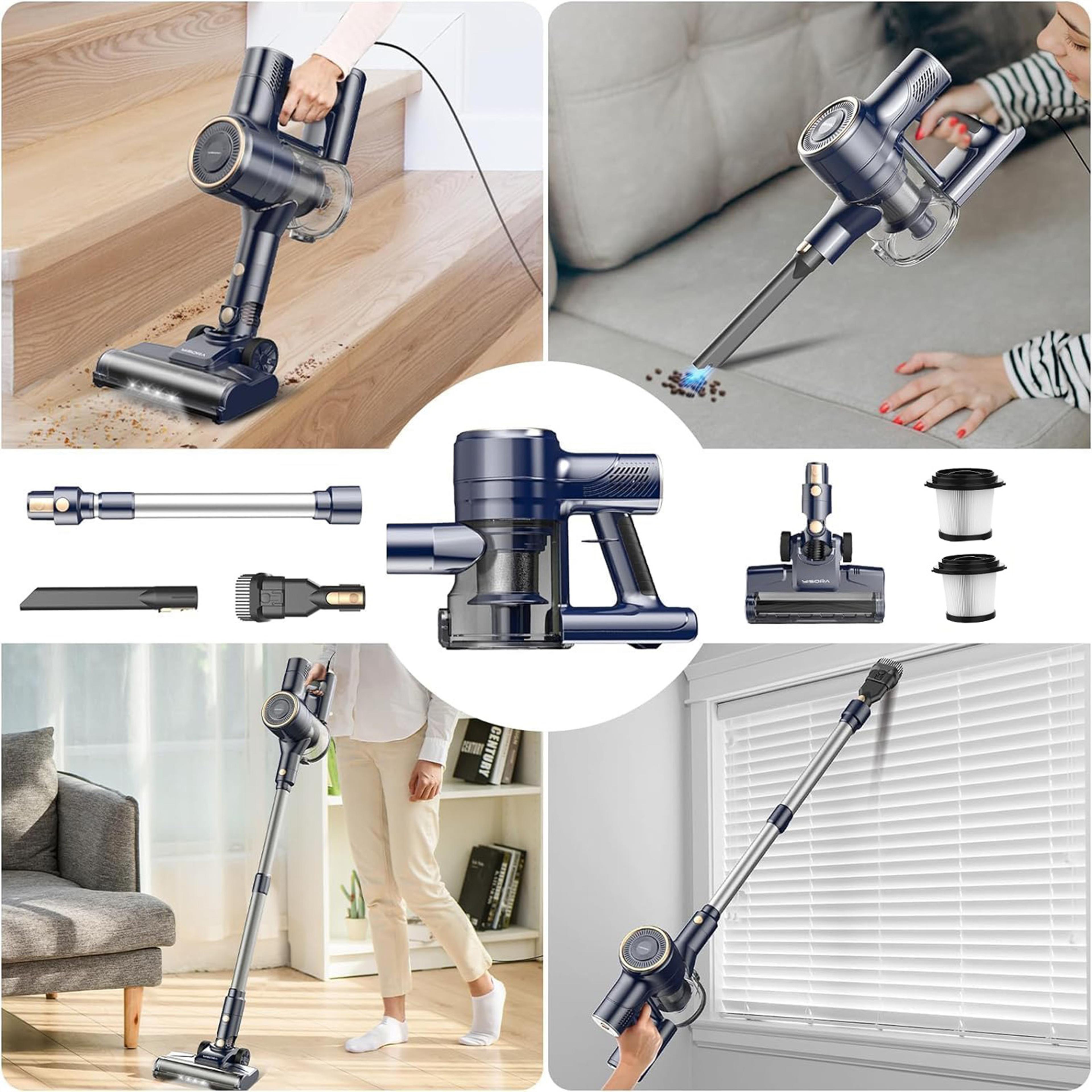 corded stick vacuum cleaner for carpet, floor, pet hair, long cord