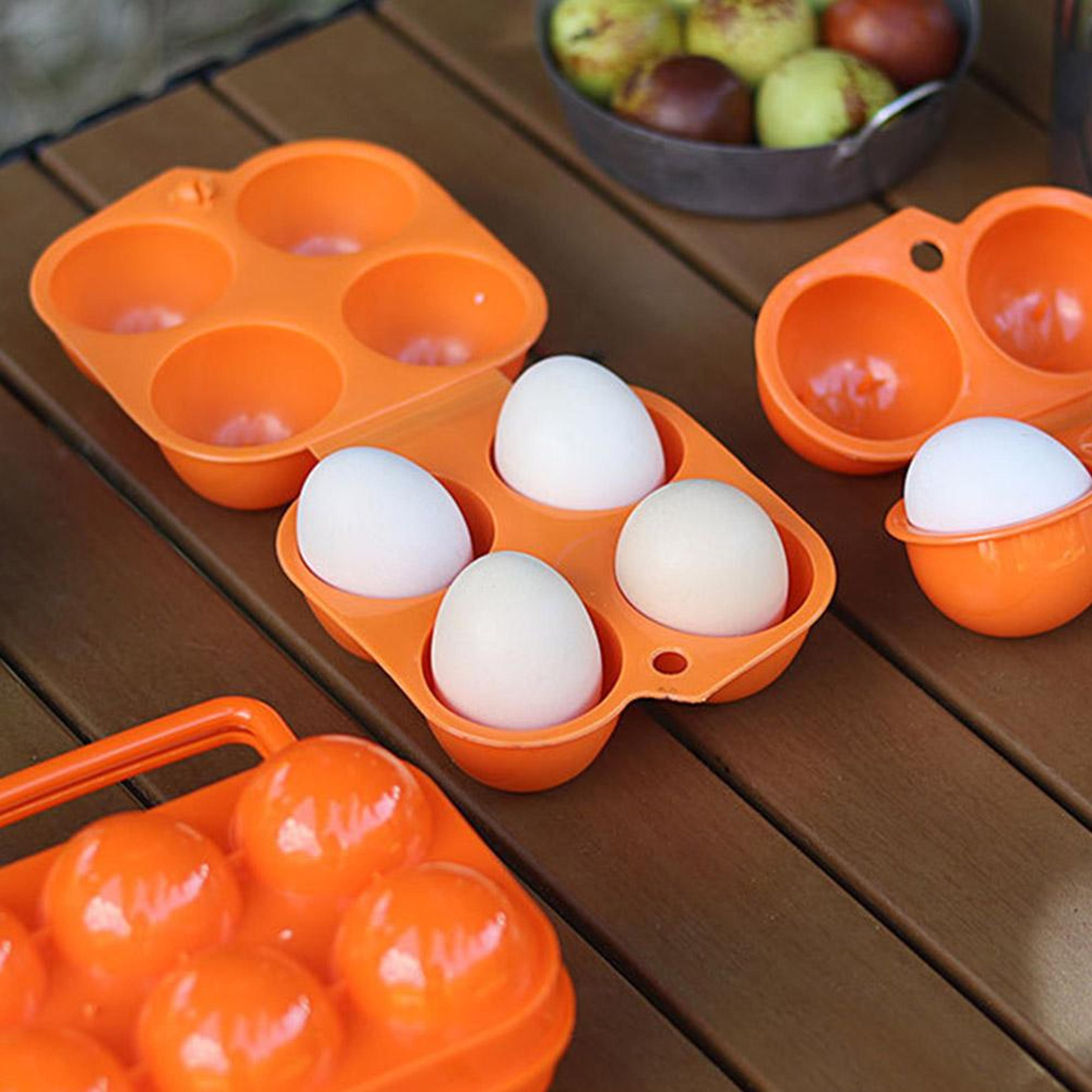 outdoor egg storage box portable egg case with handle for picnic, camping, kitchen organization