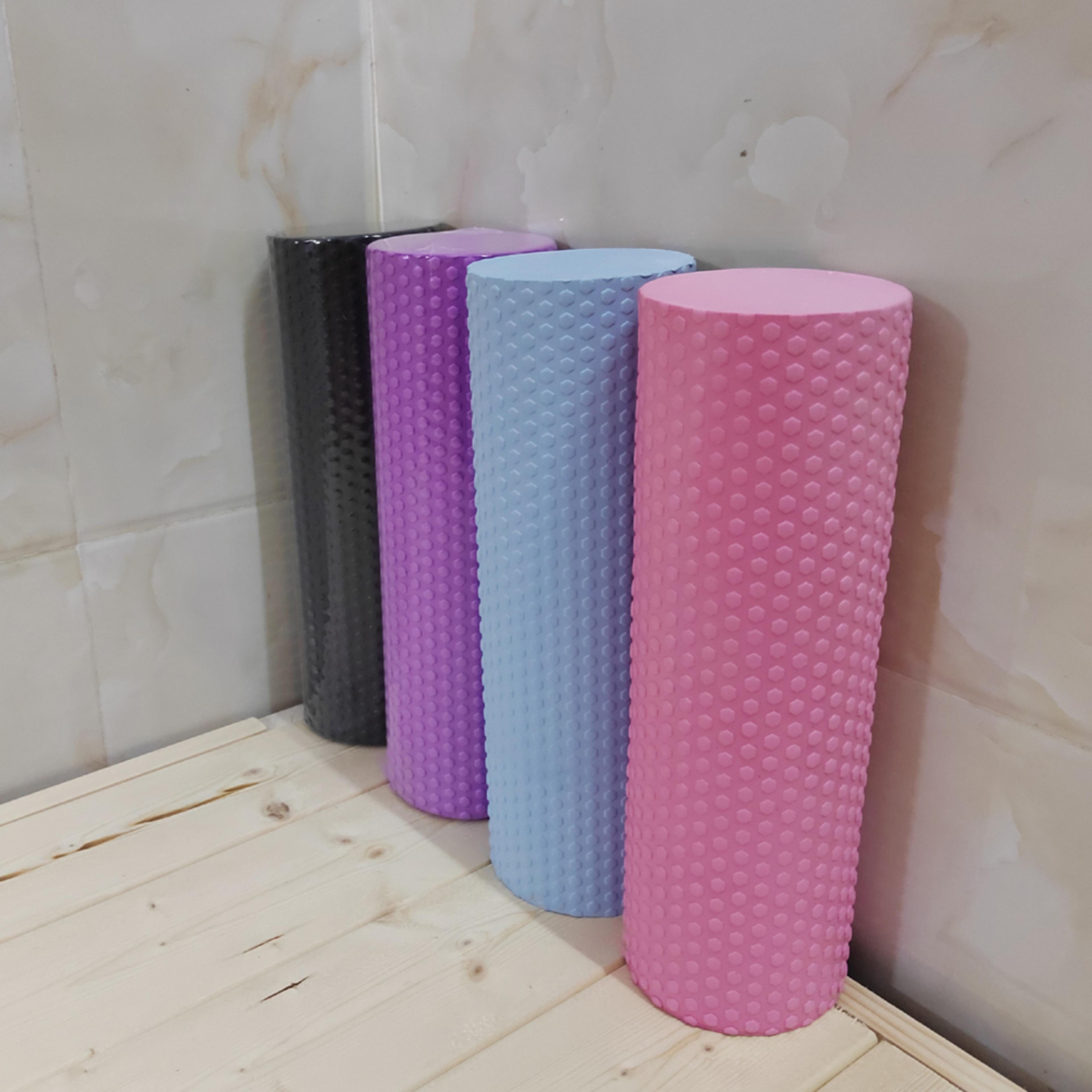 foam yoga roller for pilates exercise eva foam cylinder hexagonal design for home workouts