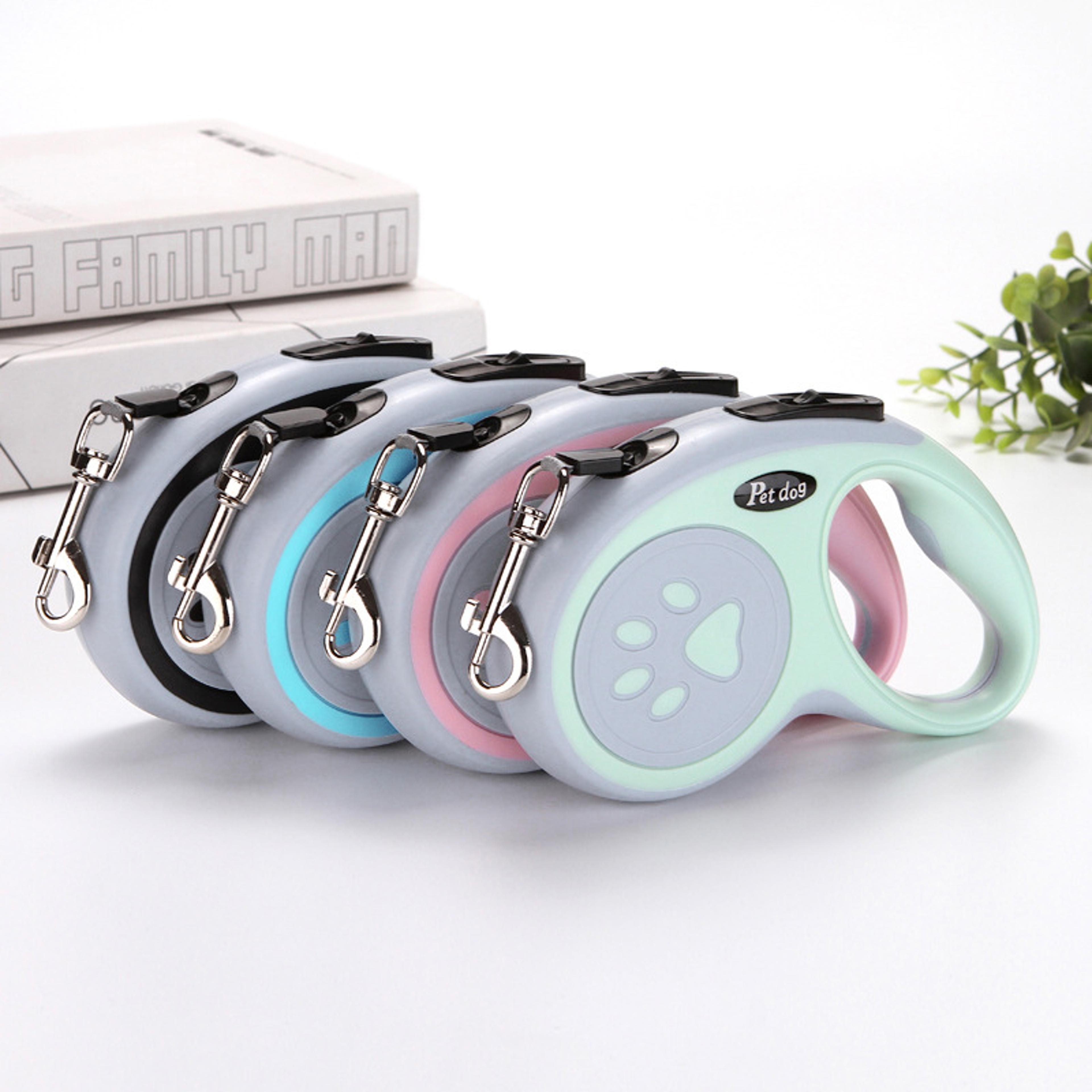 nylon dog leash, automatic extending traction for small dogs, cats, puppies perfect for walking, running, travel