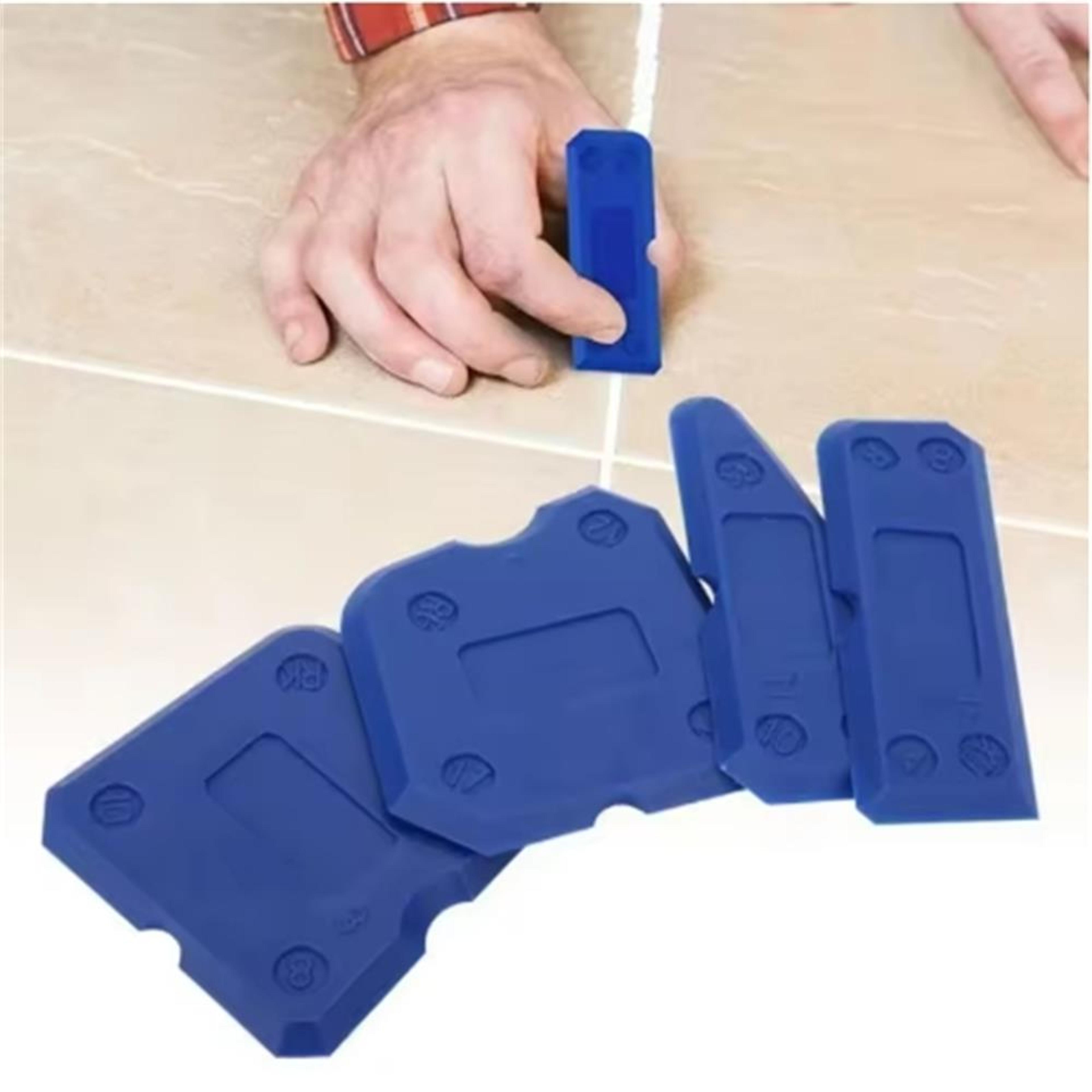 silicone caulking tool set for grout removal, sealant scraping, and home finishing