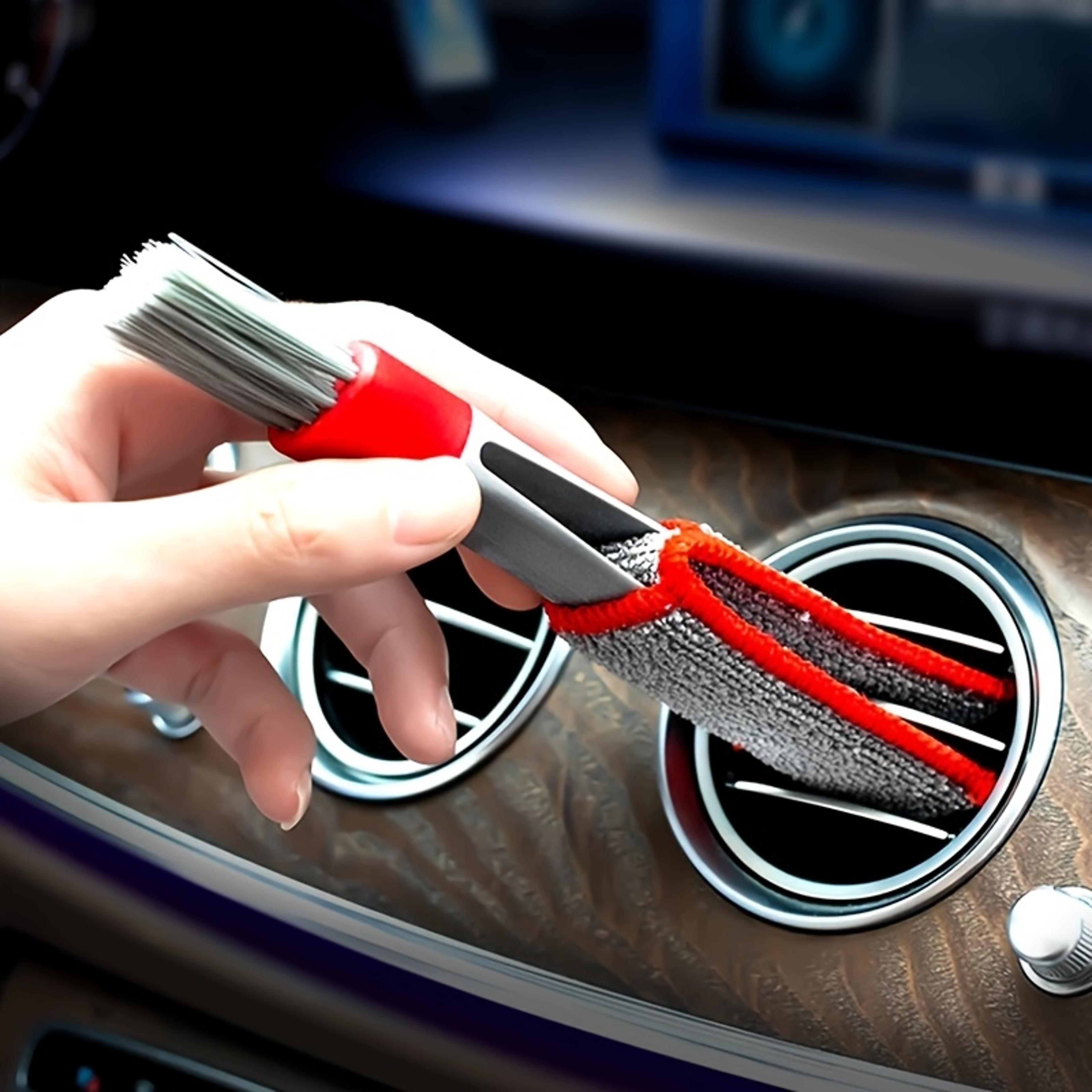 dual head car air vent cleaning brush multi-purpose interior detailing tool for cars
