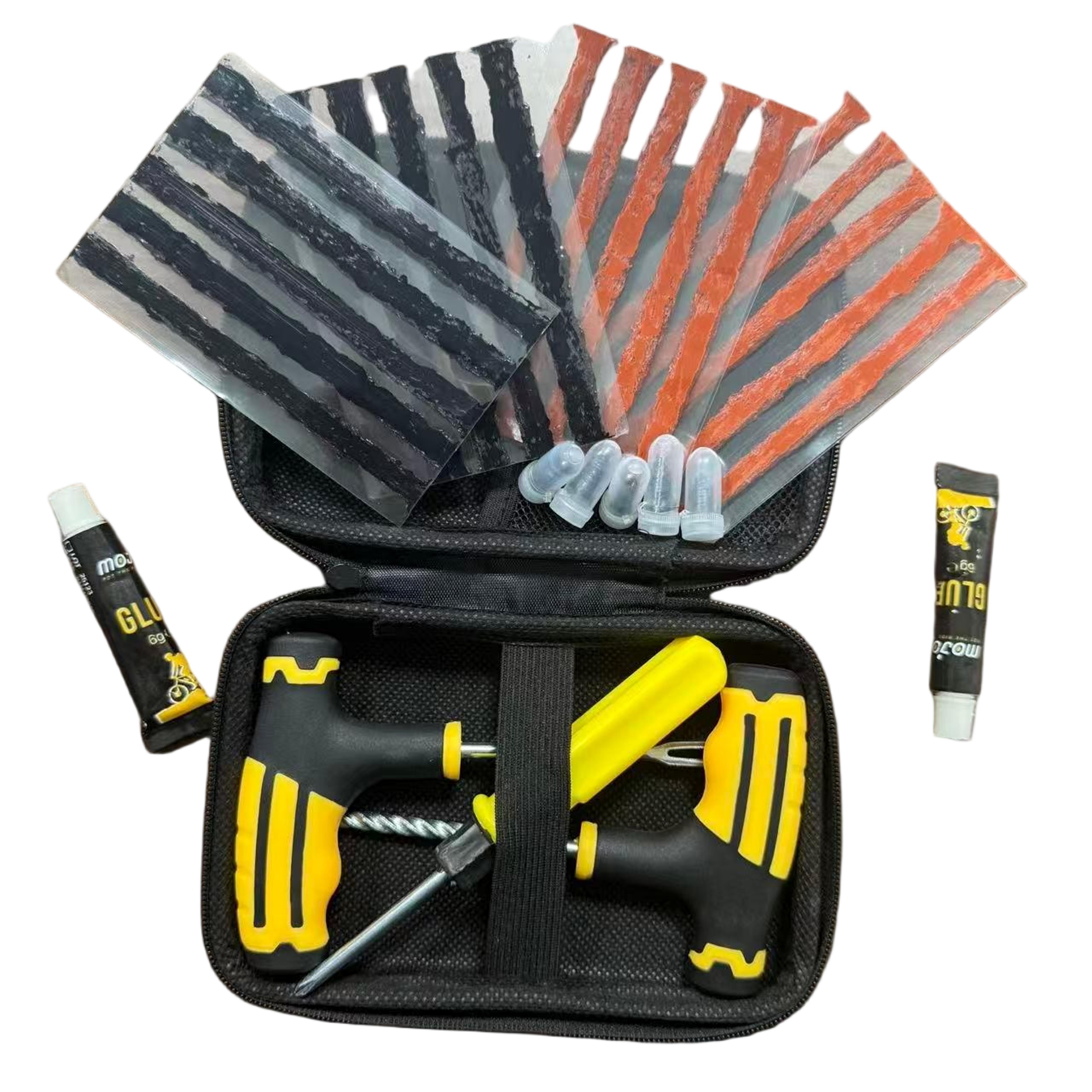heavy duty flat tire repair kit for motorcycles cars professional emergency tool for quick puncture fixes
