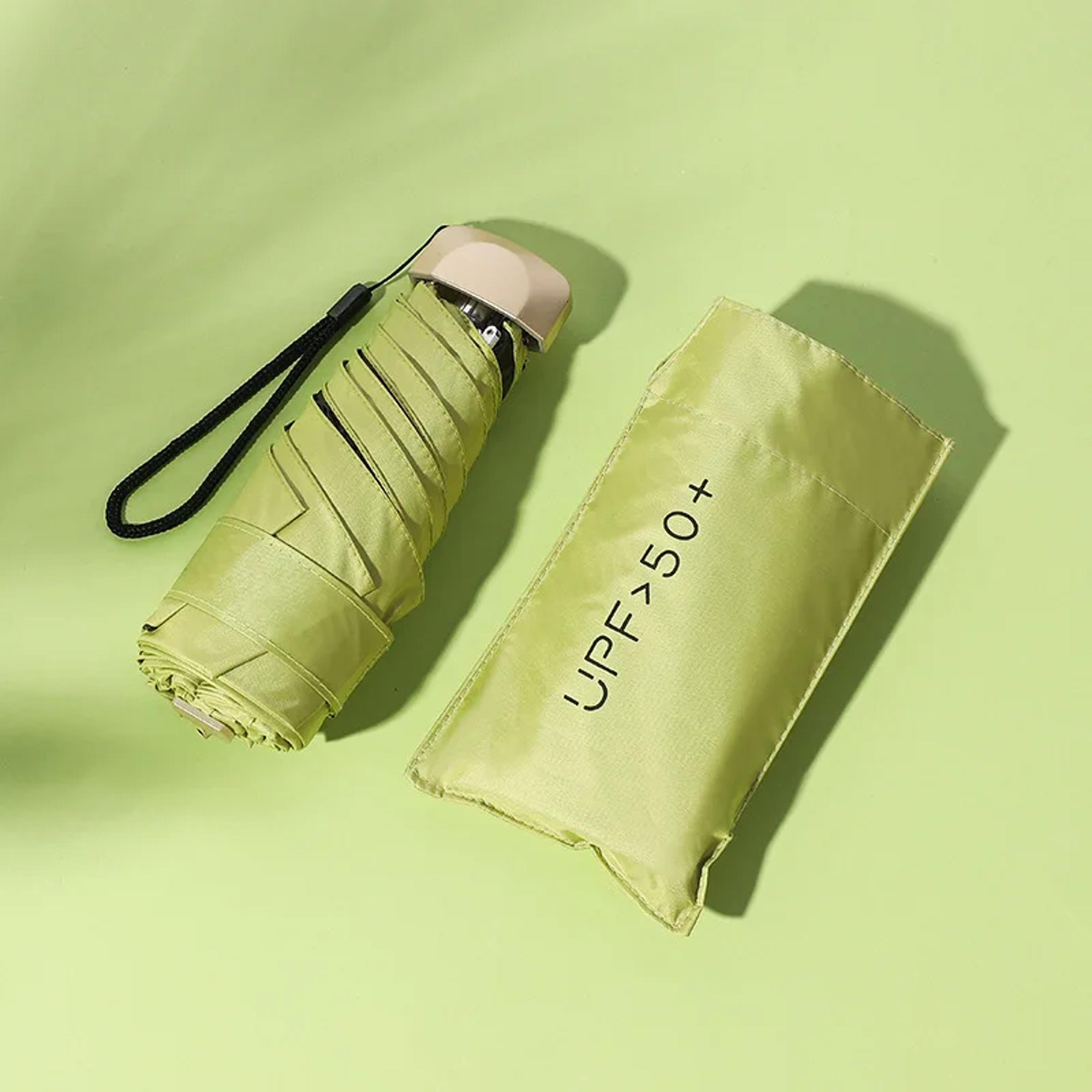 mini capsule umbrella ultra-light, uv protection, folding pocket umbrella for rain sun, dual use