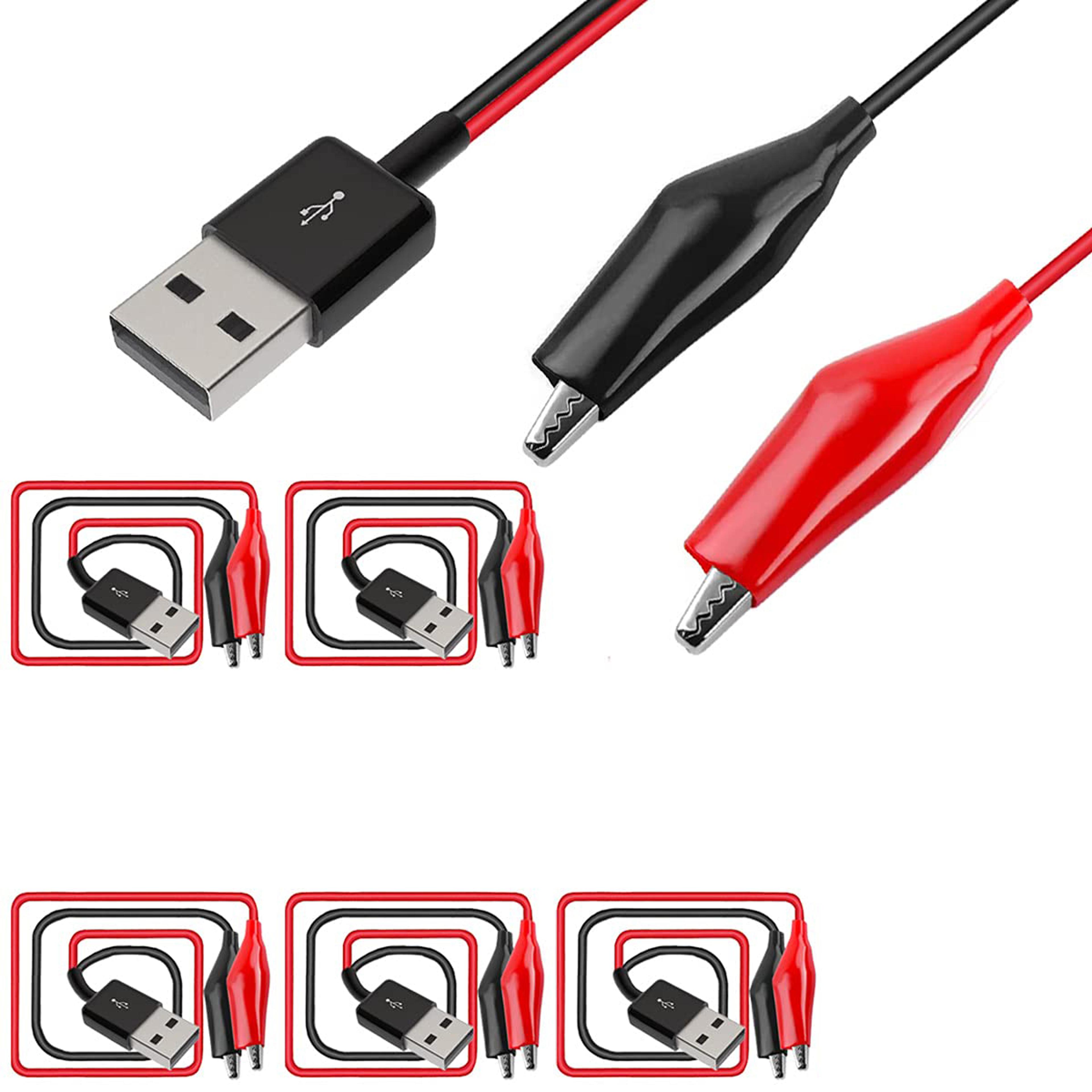 maximized for testing circuits and power supplies, this high-quality usb clip test lead is ideal for quick