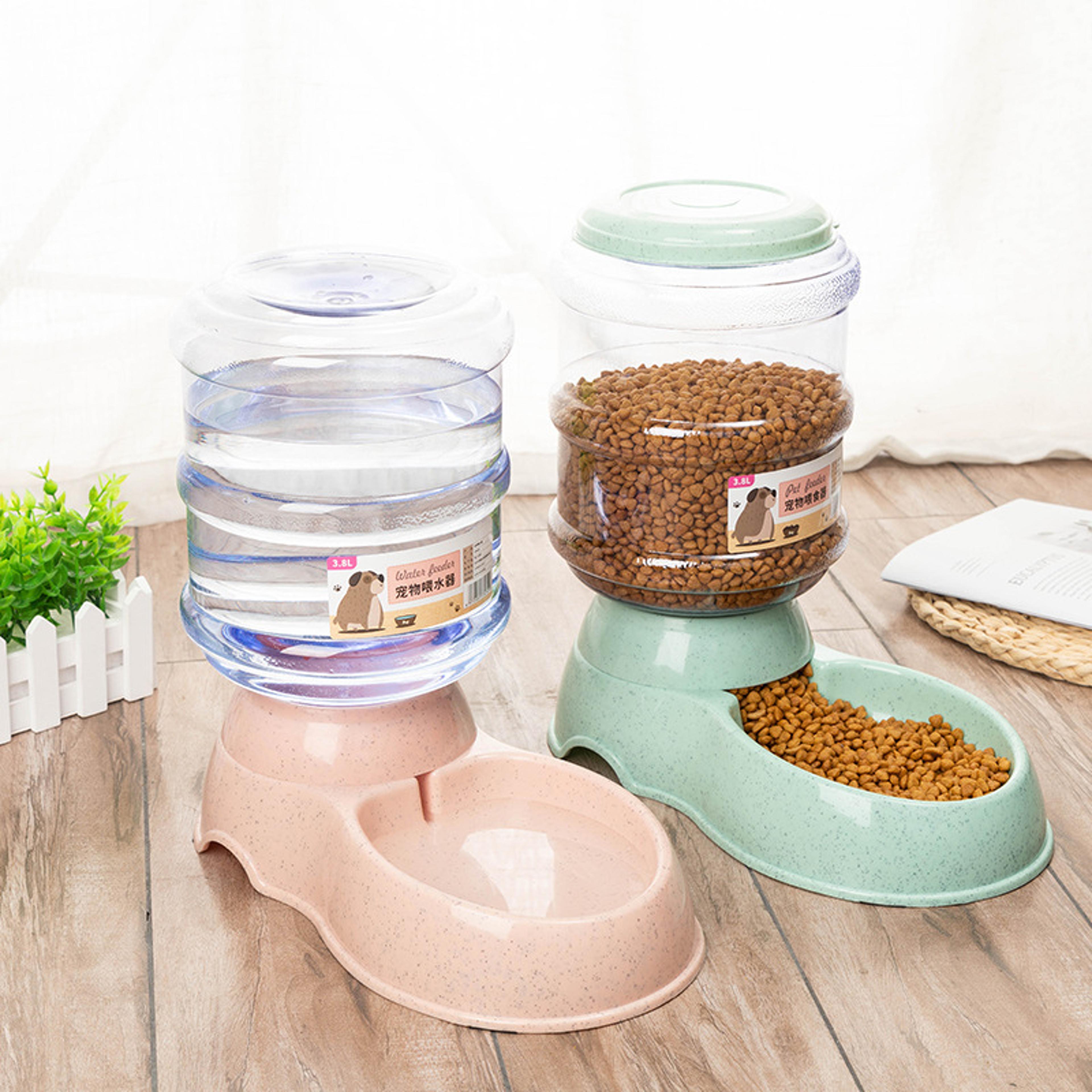 large capacity automatic pet feeder water dispenser for cats dogs