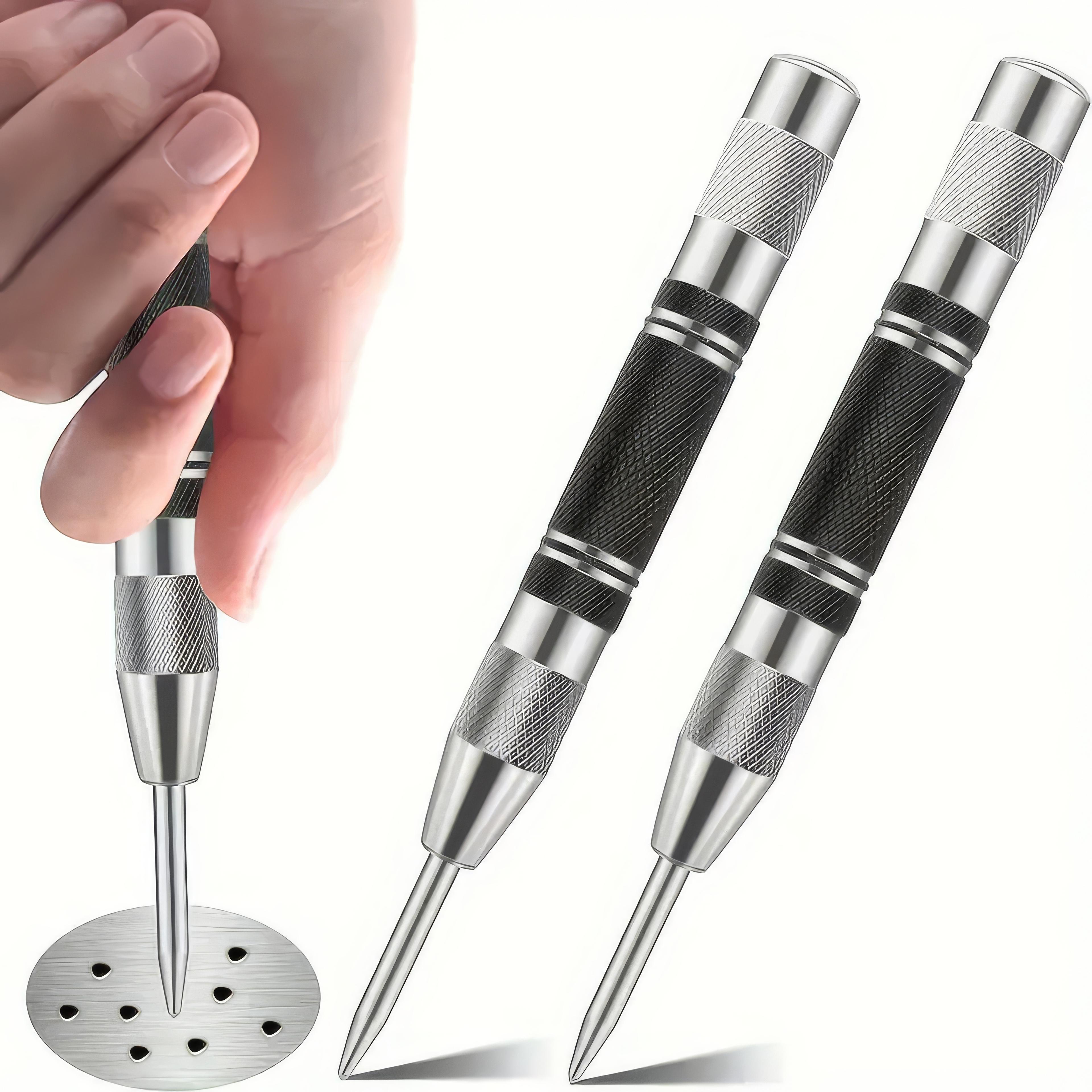 silver automatic center punch tool time-saving, precision punch for equipment maintenance installation