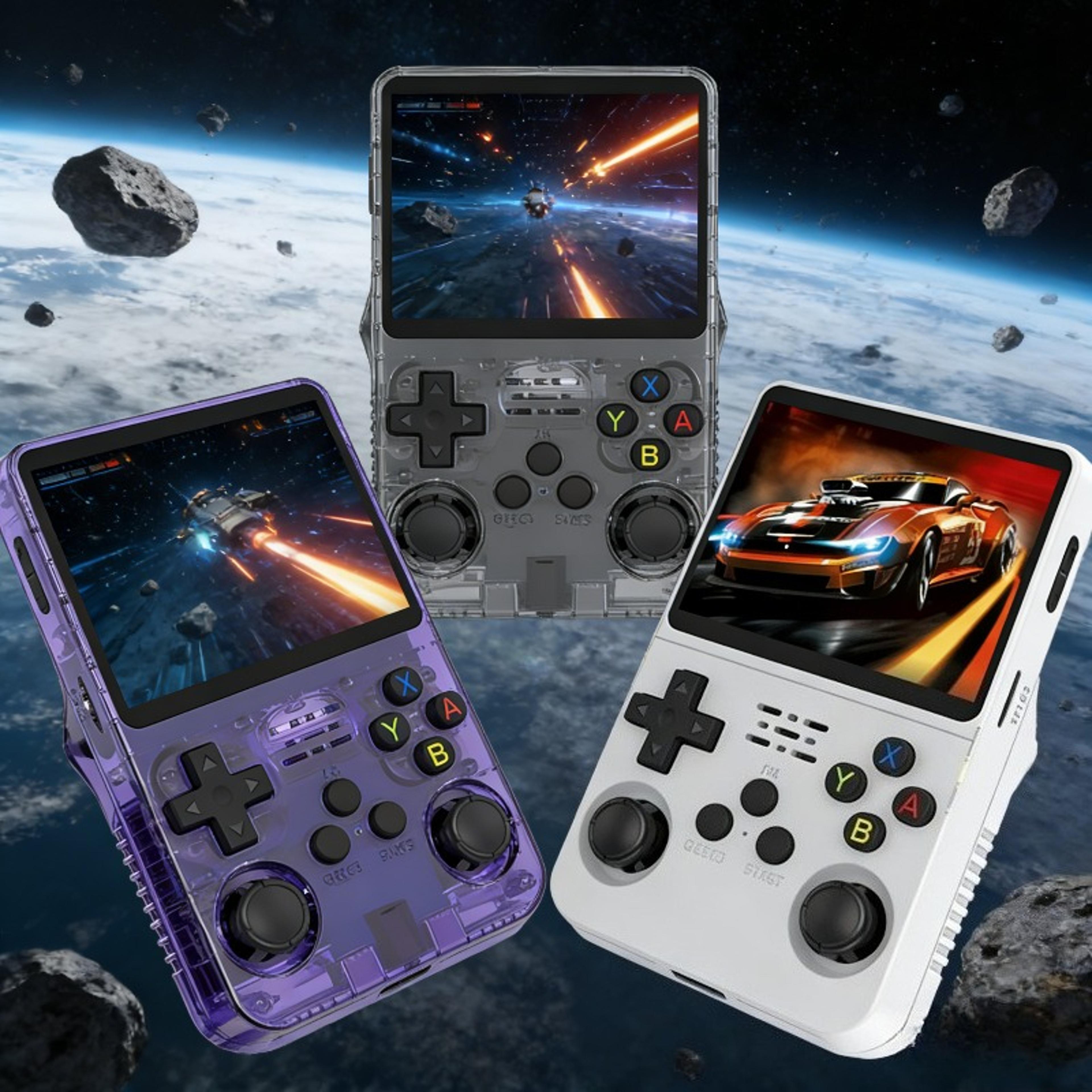 portable retro handheld game console with ips screen and linux system preloaded games