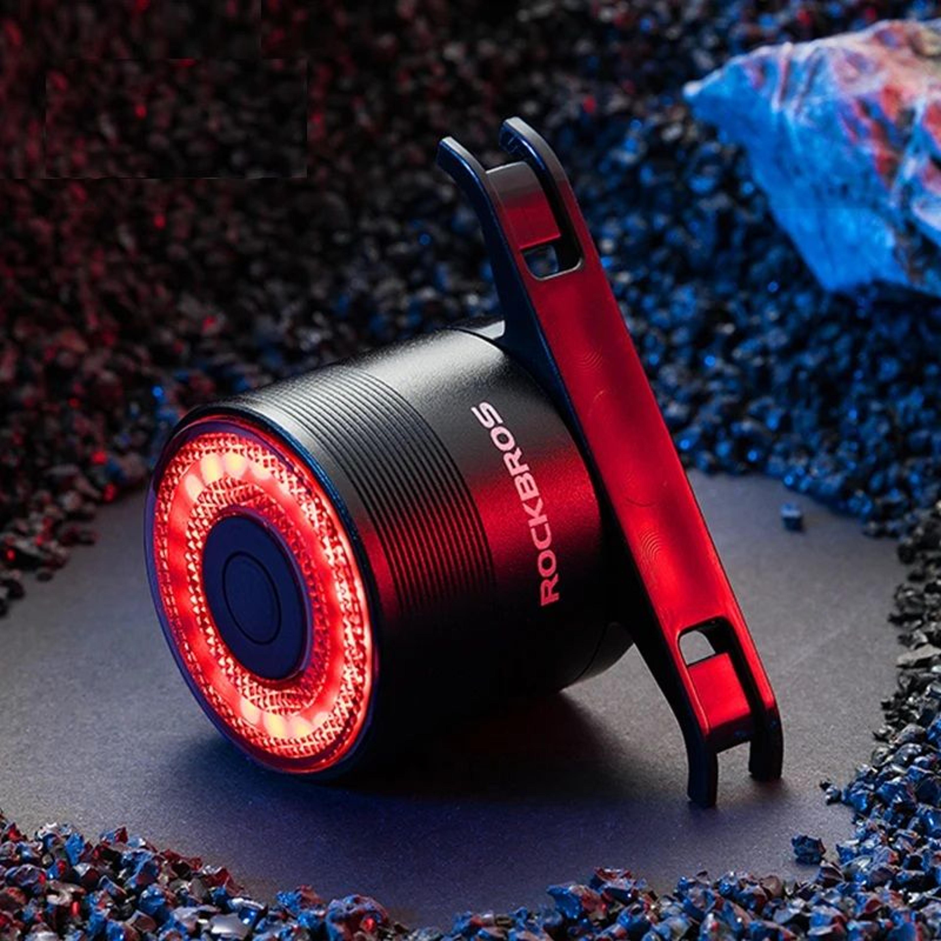 smart brake bicycle tail light waterproof usb charging mtb road bike rear light for enhanced safety
