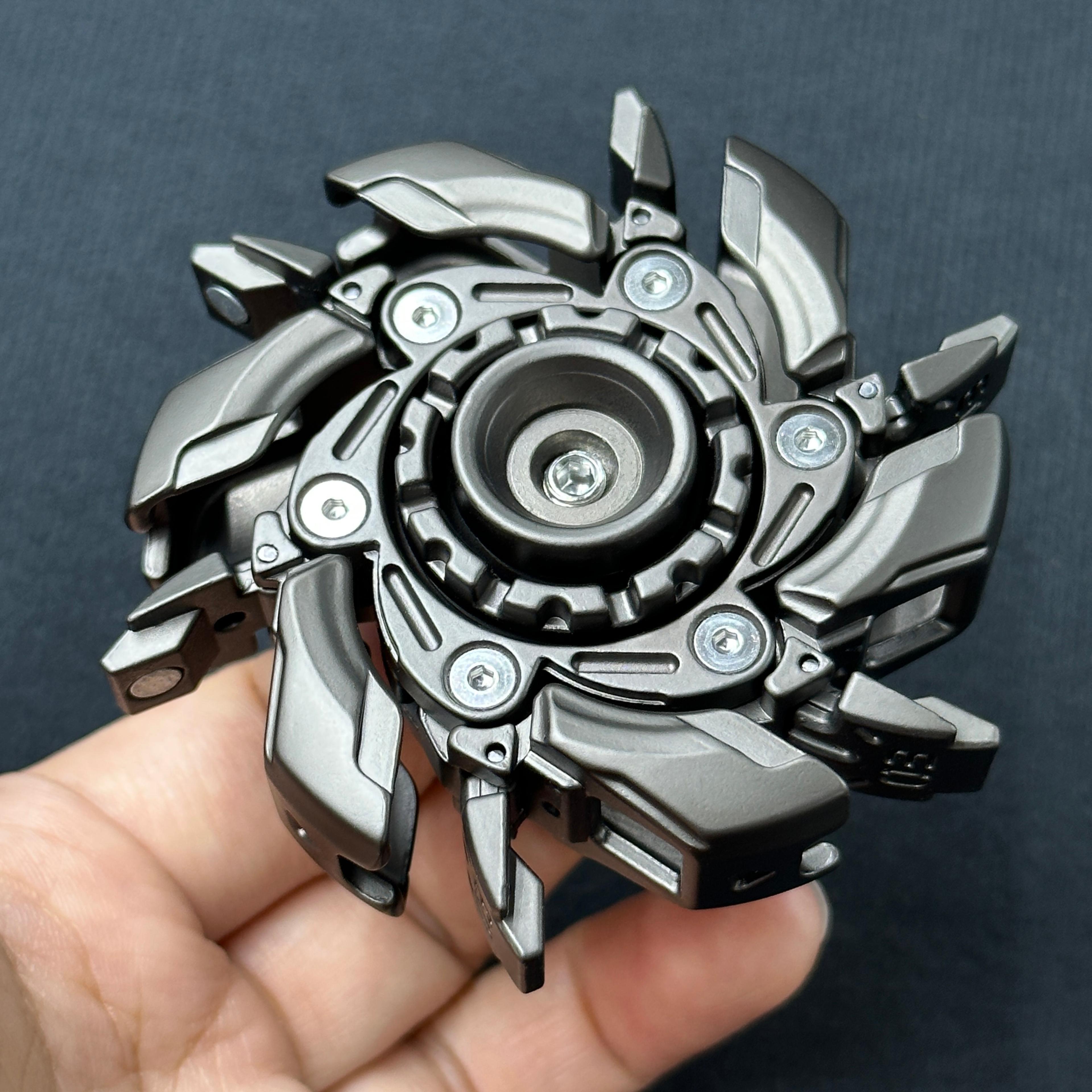magnetic fidget spinner armor stress relief toy for adults, metal spinning top for focus relaxation