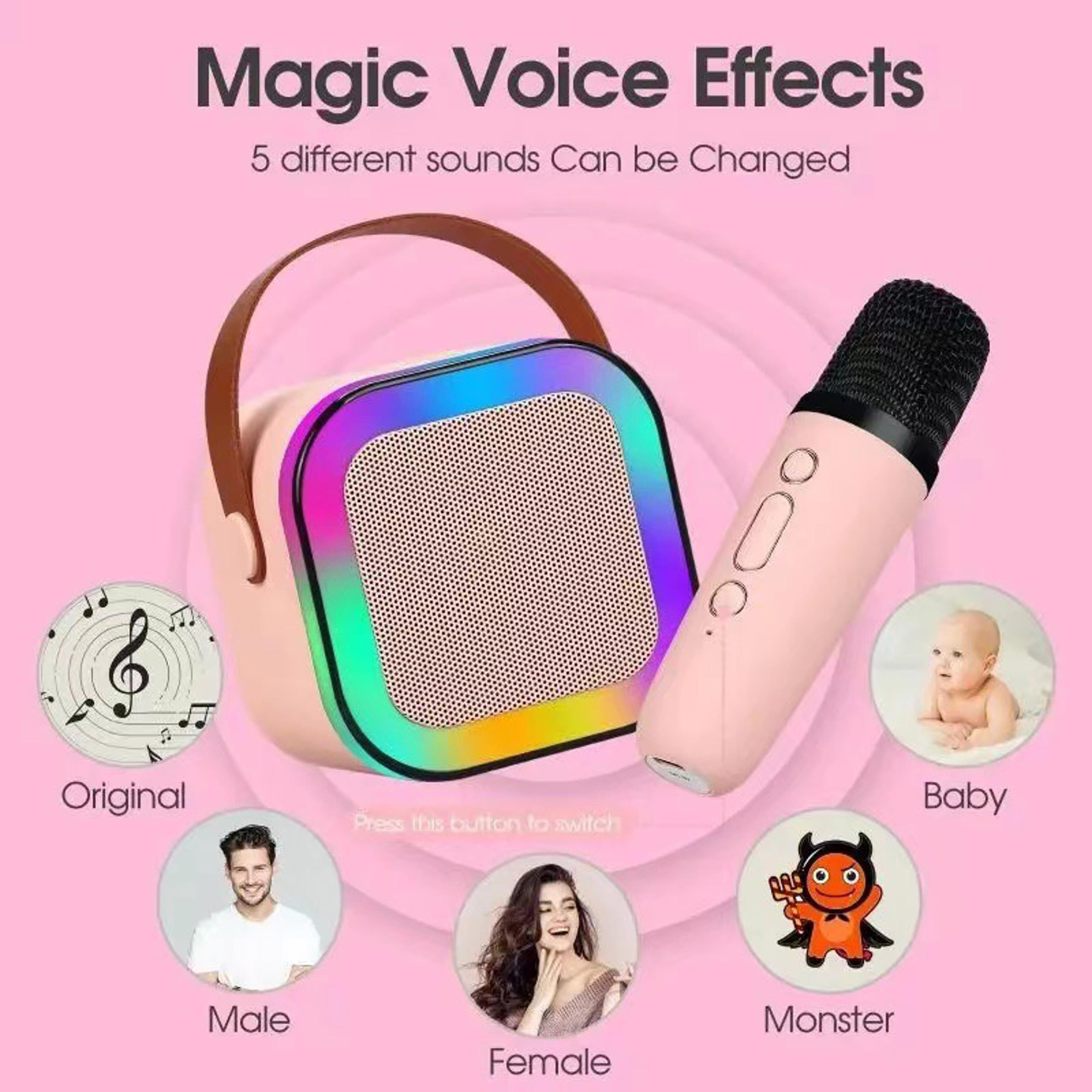 portable bluetooth karaoke machine with wireless microphones perfect for family singing childrens gifts