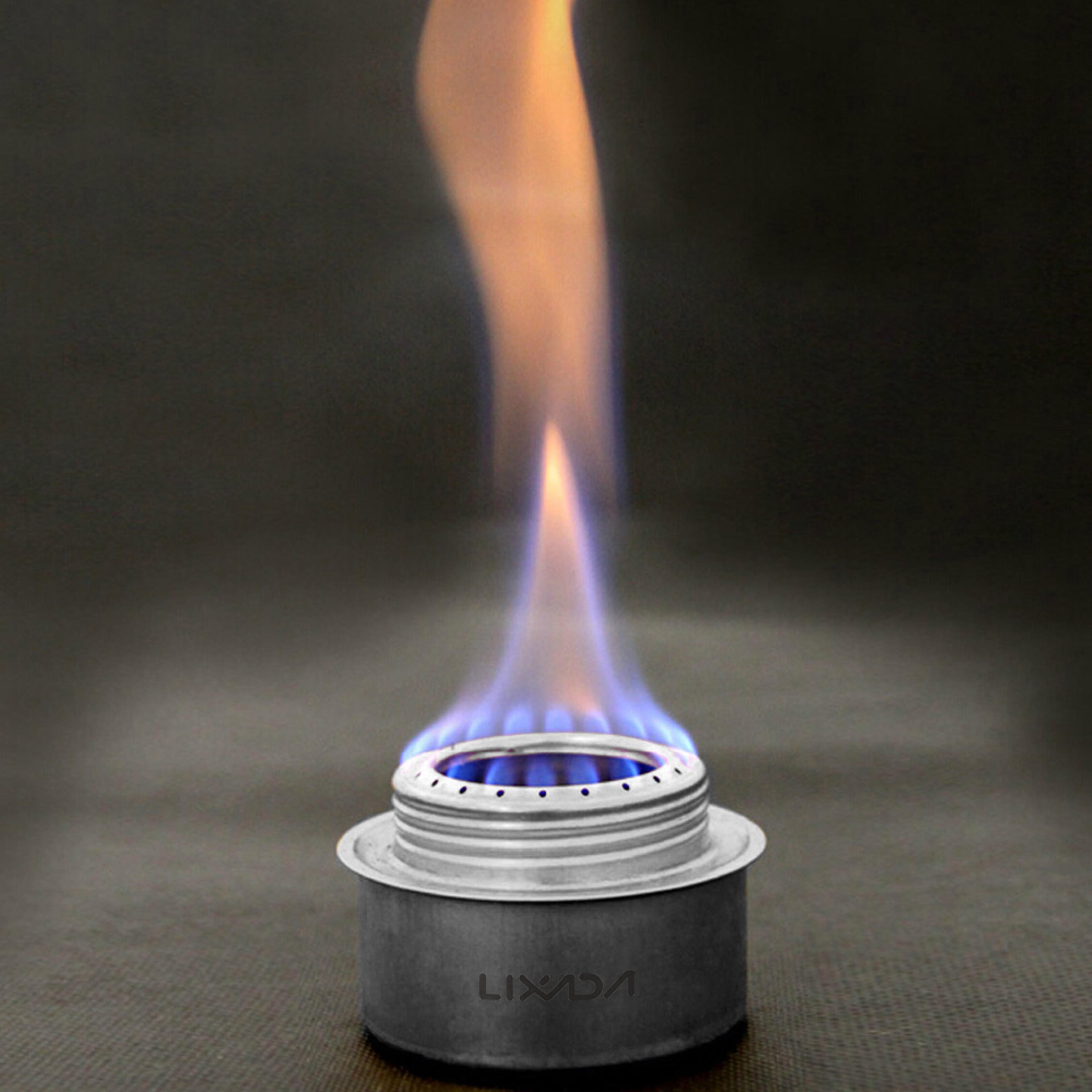 portable mini aluminum alloy alcohol stove with lid compact outdoor cooking stove for hiking, camping, and backpacking