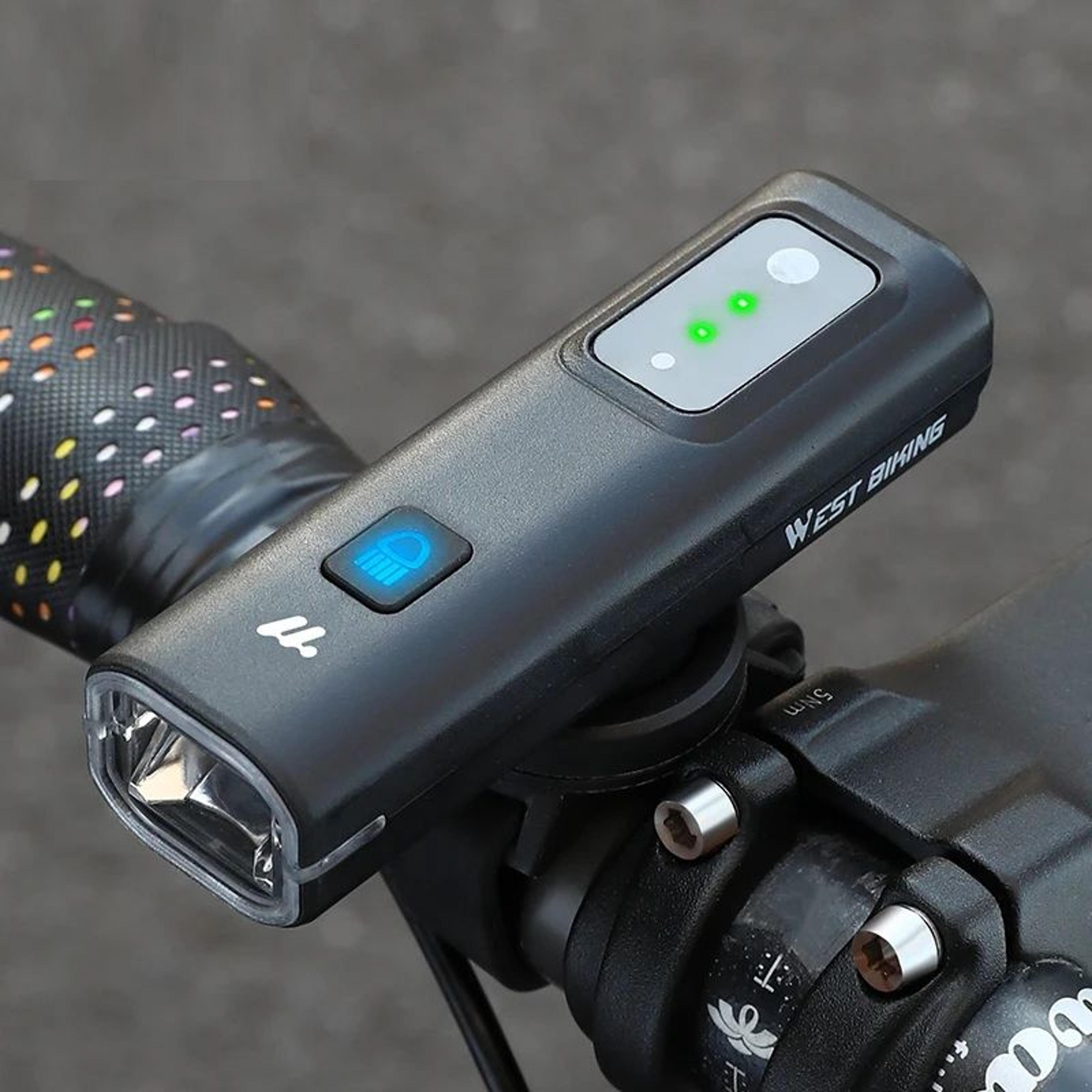 biking intelligent light sensing bike front light portable led cycling headlight