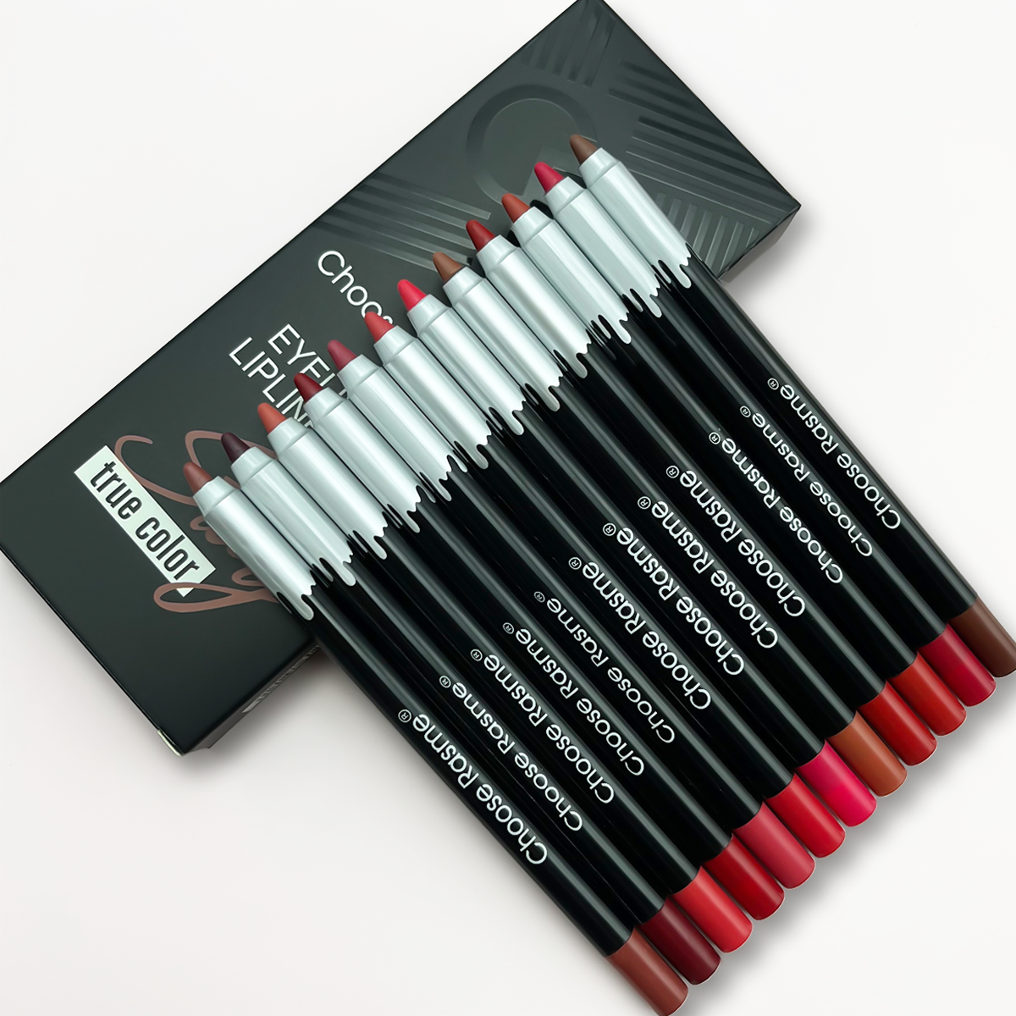 matte lip liner set vibrant lipstick pen colors gift set, long-lasting lip makeup