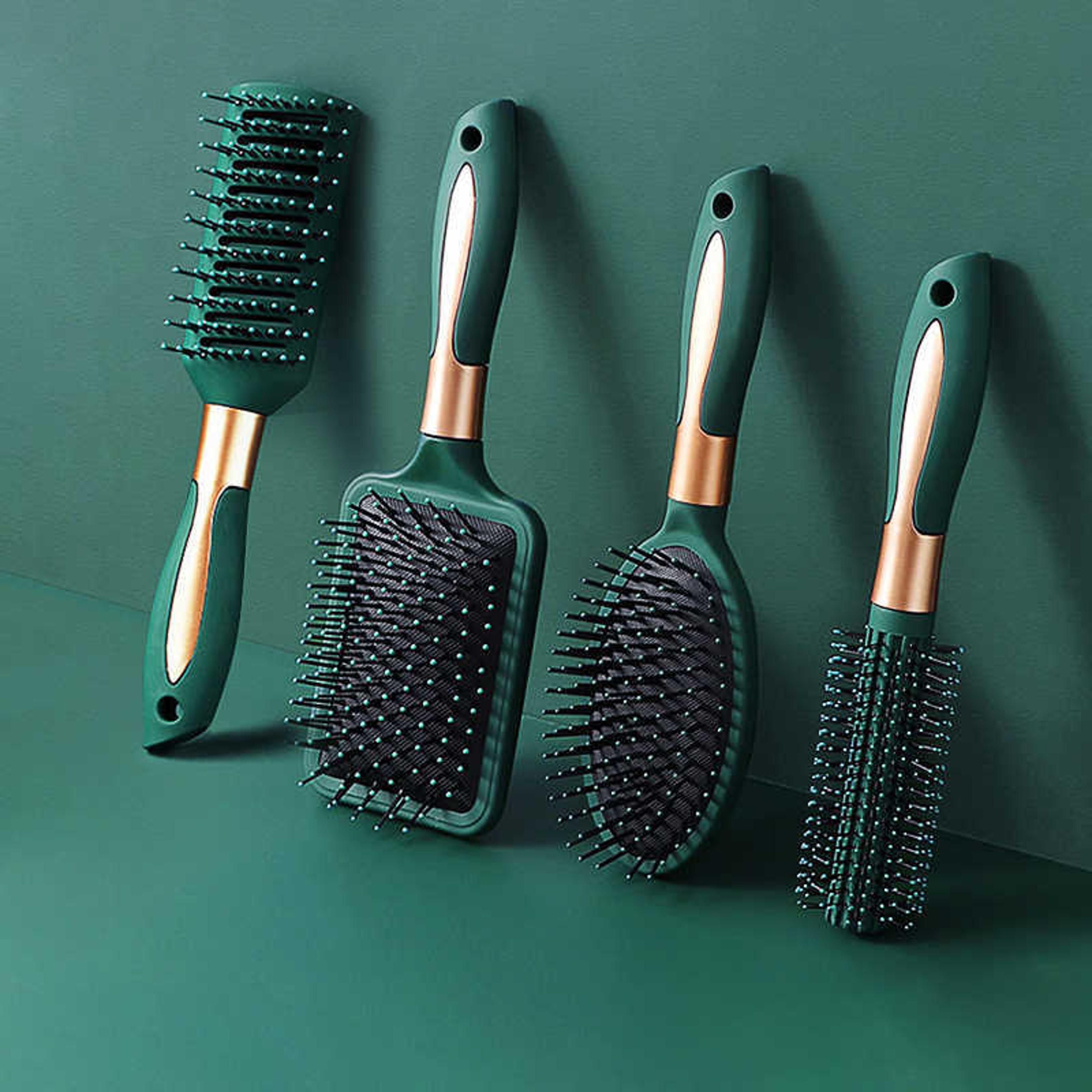 hair massage cushion comb brush detangle, anti-static, scalp relaxation, and salon styling tool