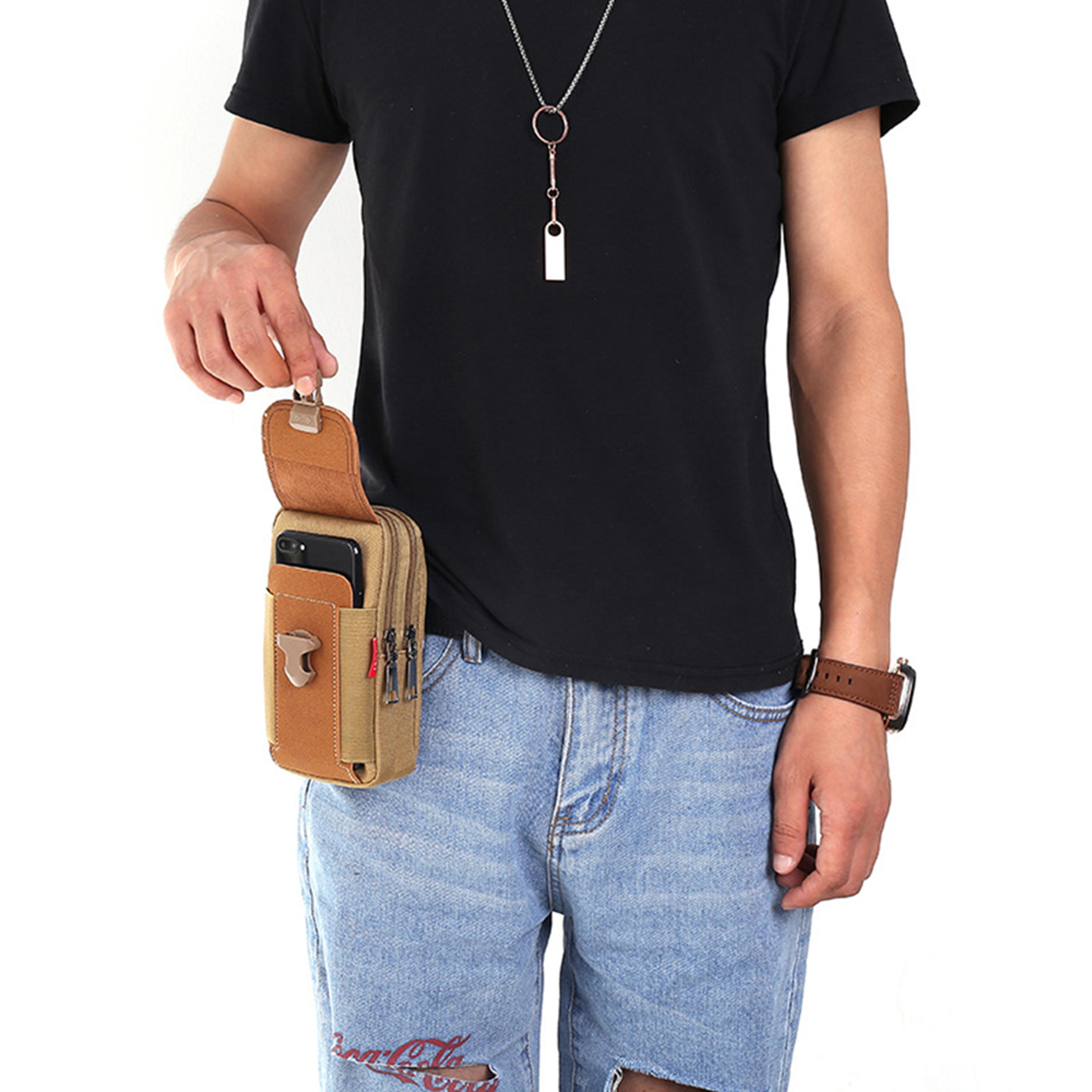 tactical molle waist bag compact belt pouch for mobile phones, cards essentials