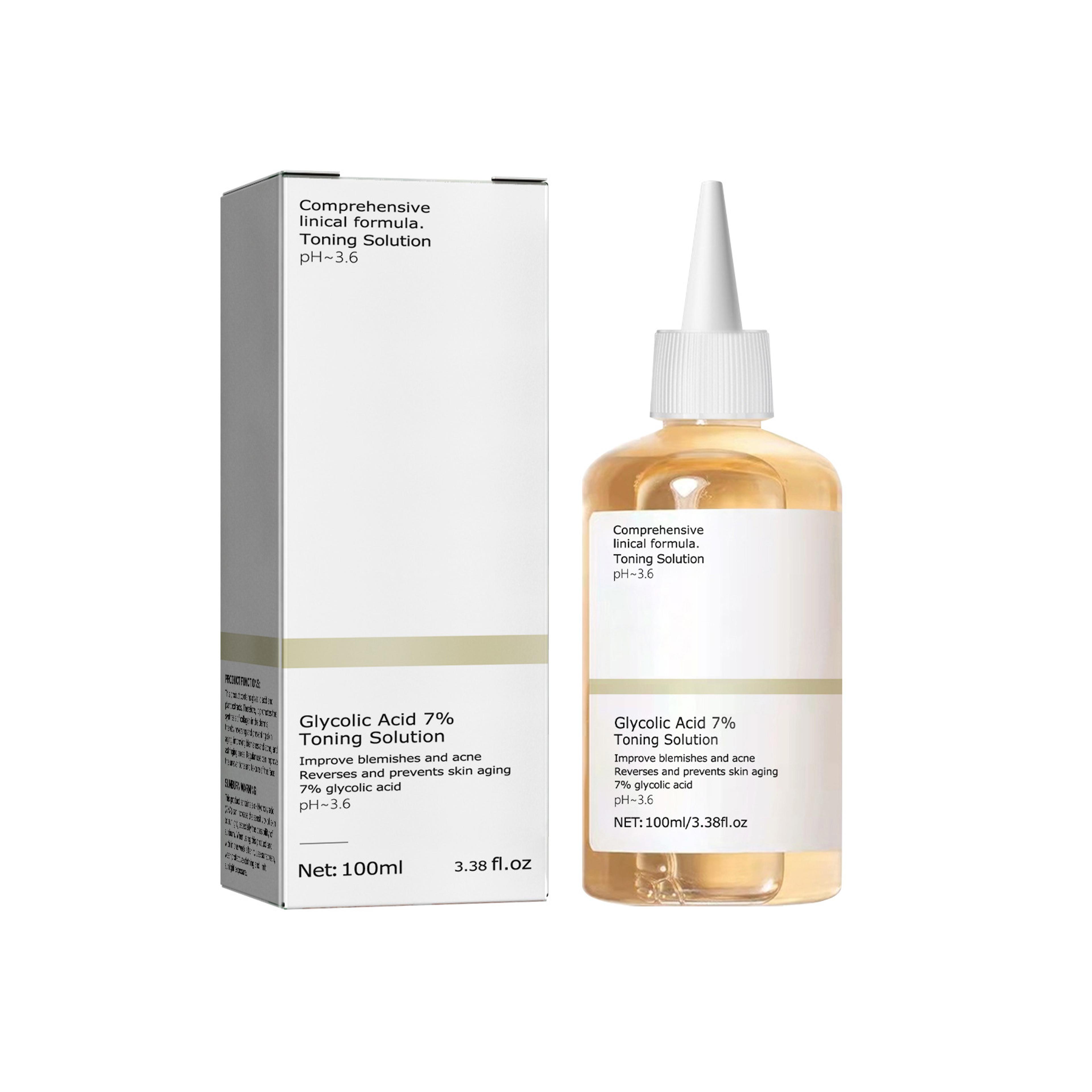 glycolic acid skin rejuvenating toning lotion for acne and moisturizing