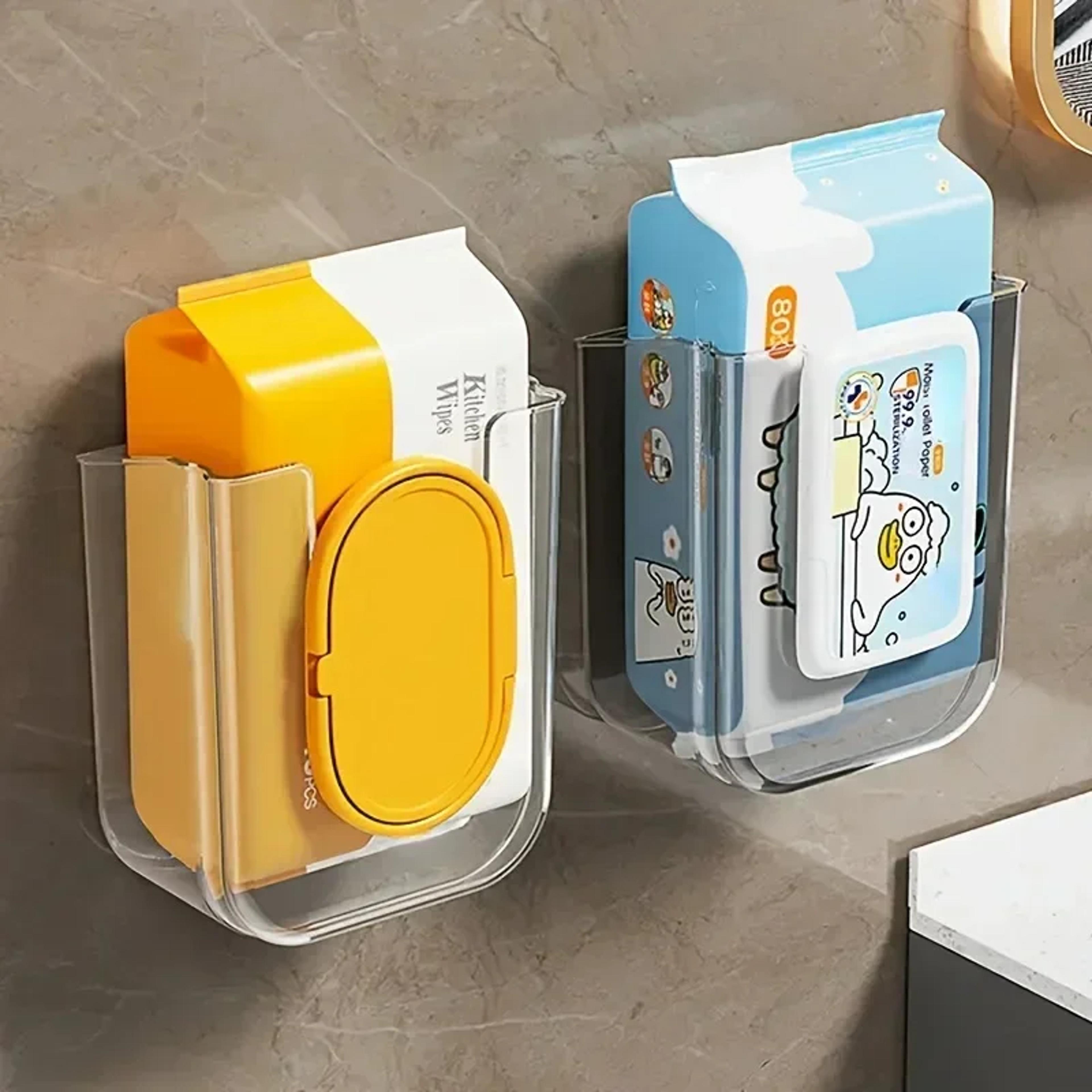 wall-mounted punch-free wet wipes storage box for bathroom and kitchen light luxury tissue holder