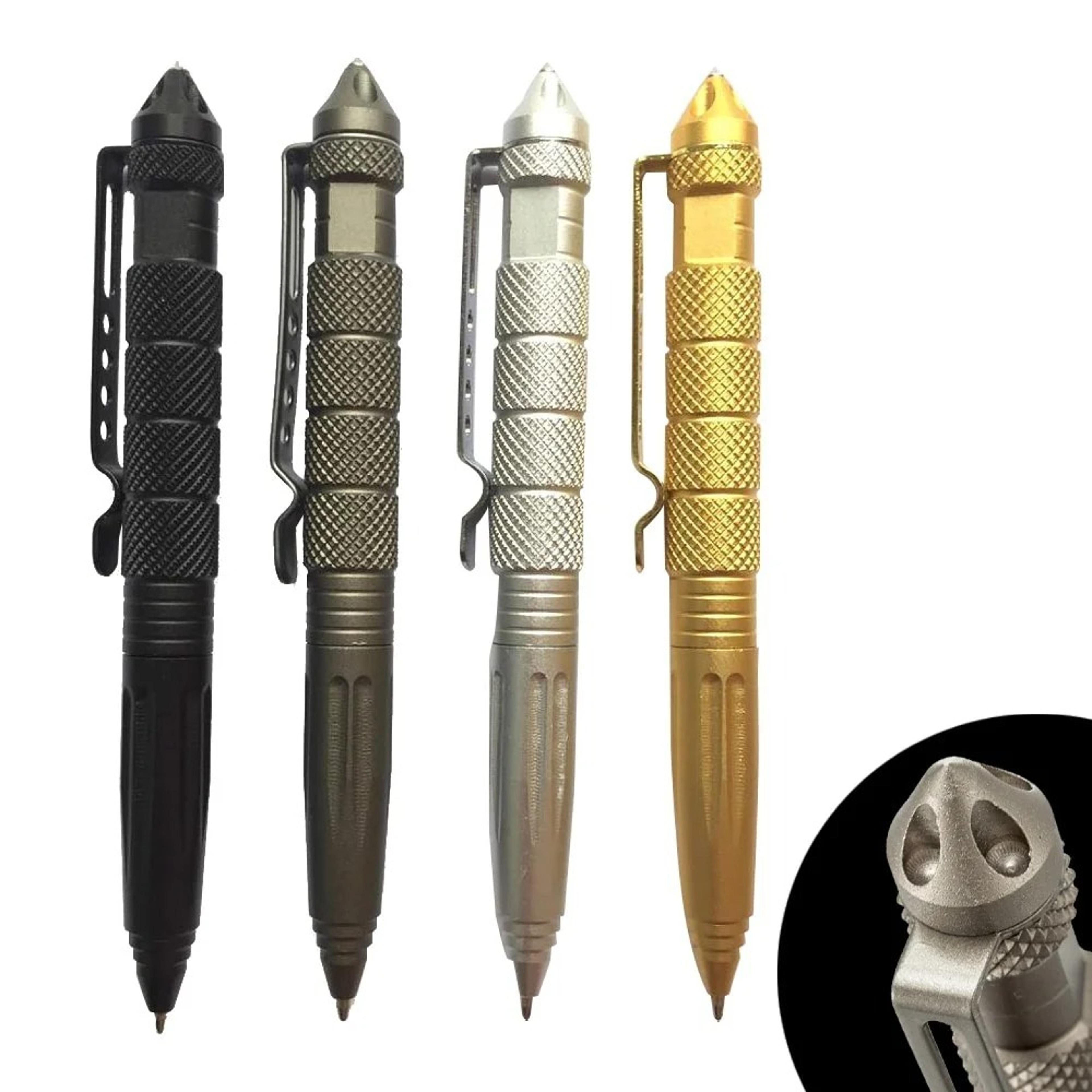 portable tactical pen for self-defense, emergency glass breaker, and edc multitool