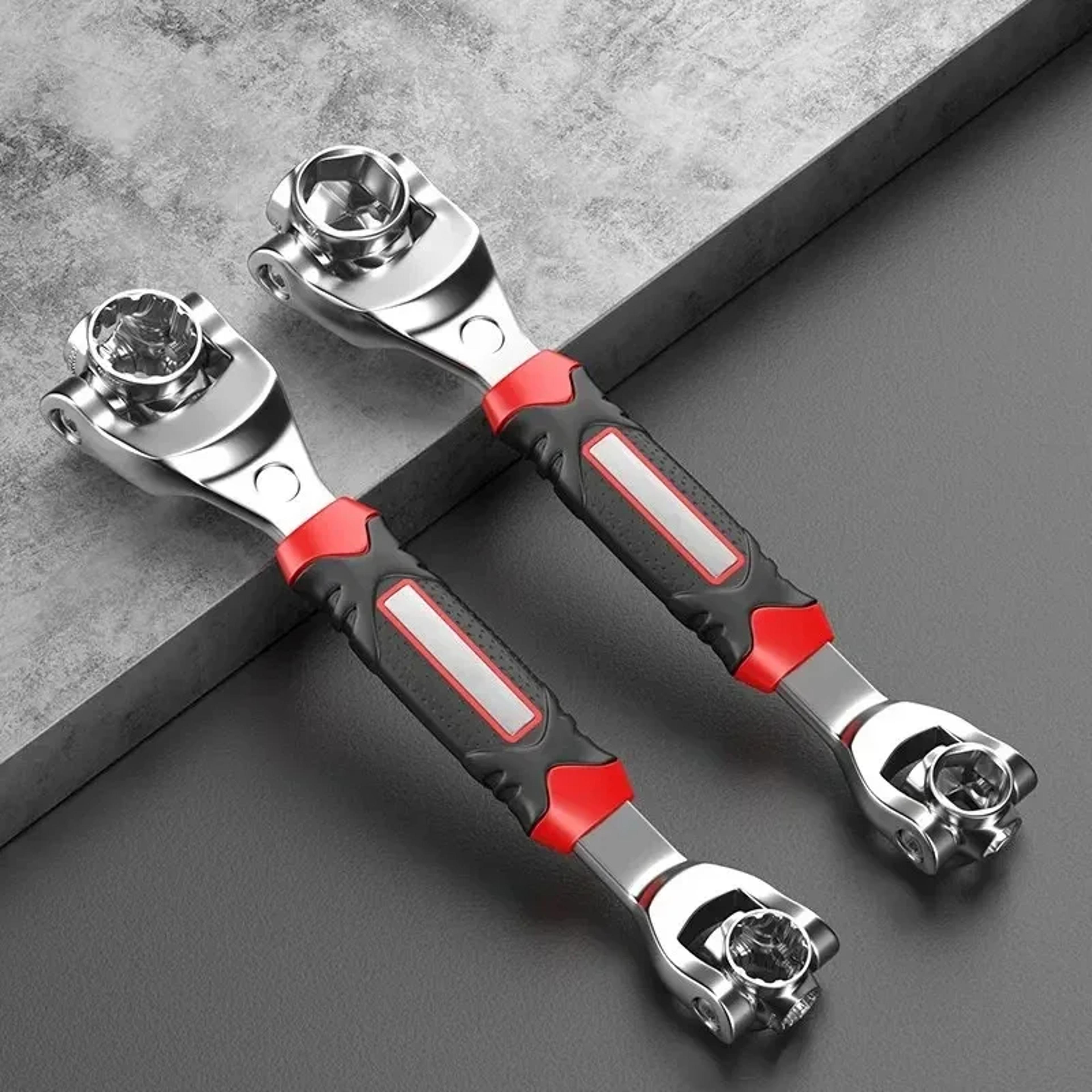 multi-functional universal socket wrench set non-slip handle rotating bone design for superior grip and flexibility