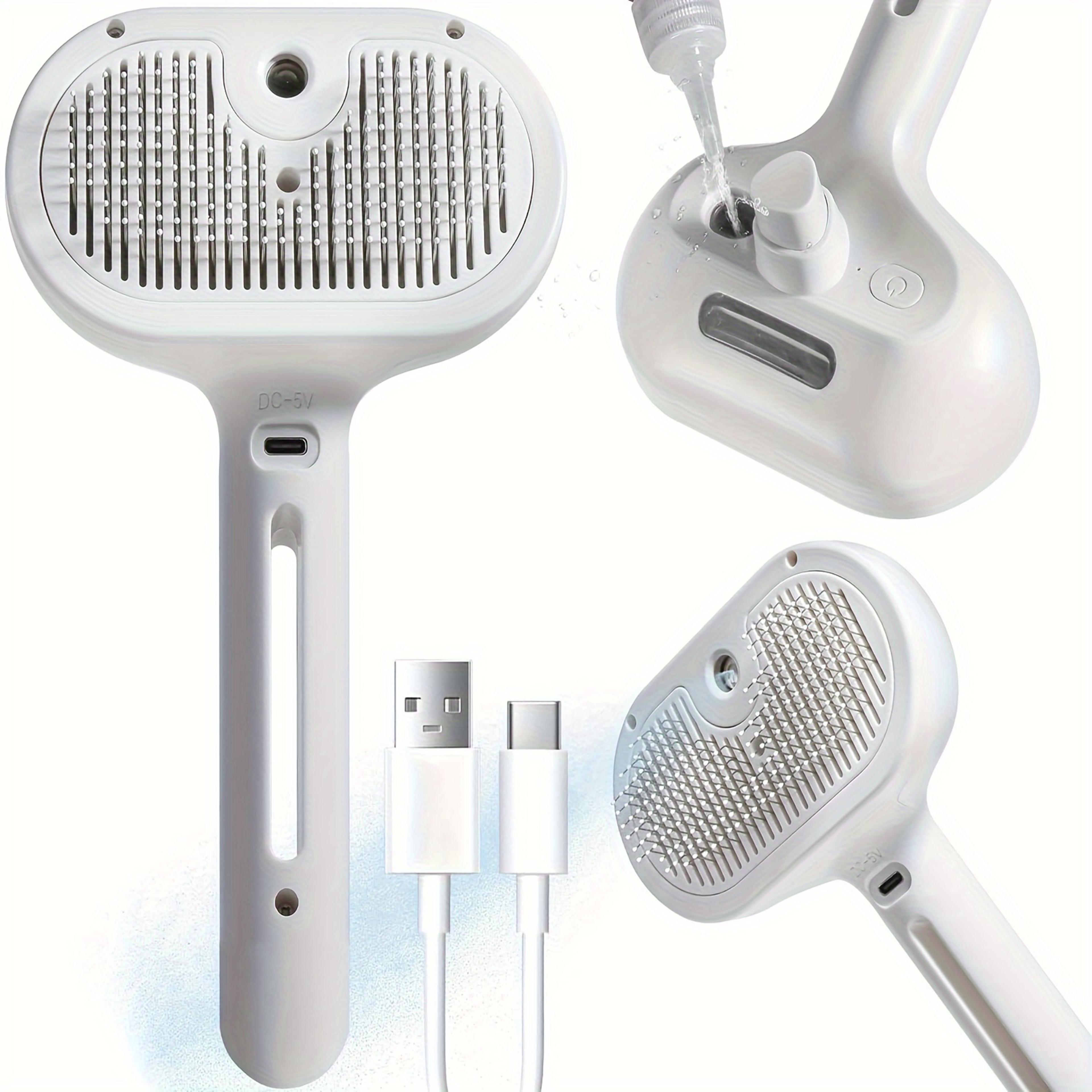 pet hair remover brush with spray grooming comb for cats and dogs