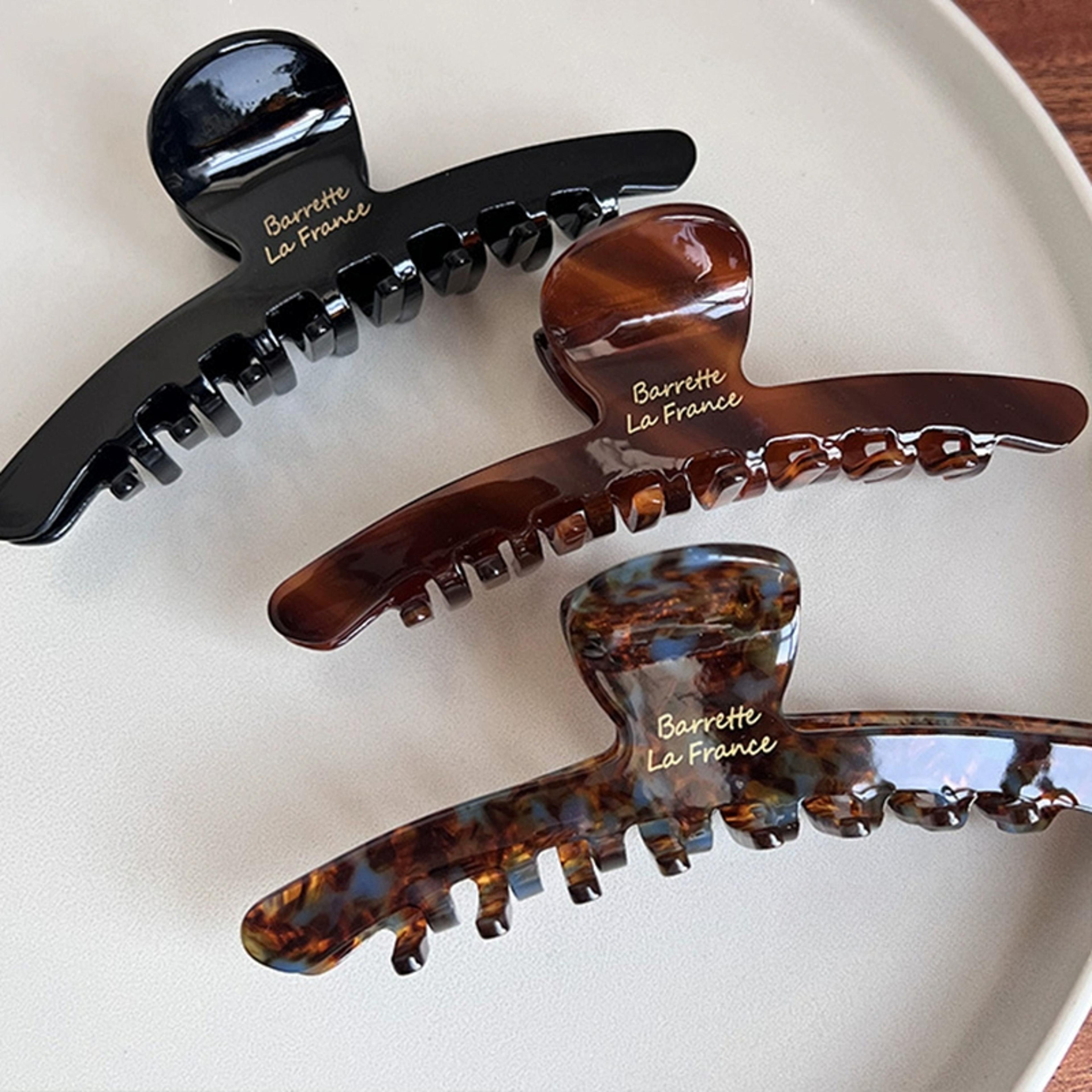 leopard acetate hair claw clip chic strong hold hair accessory for women