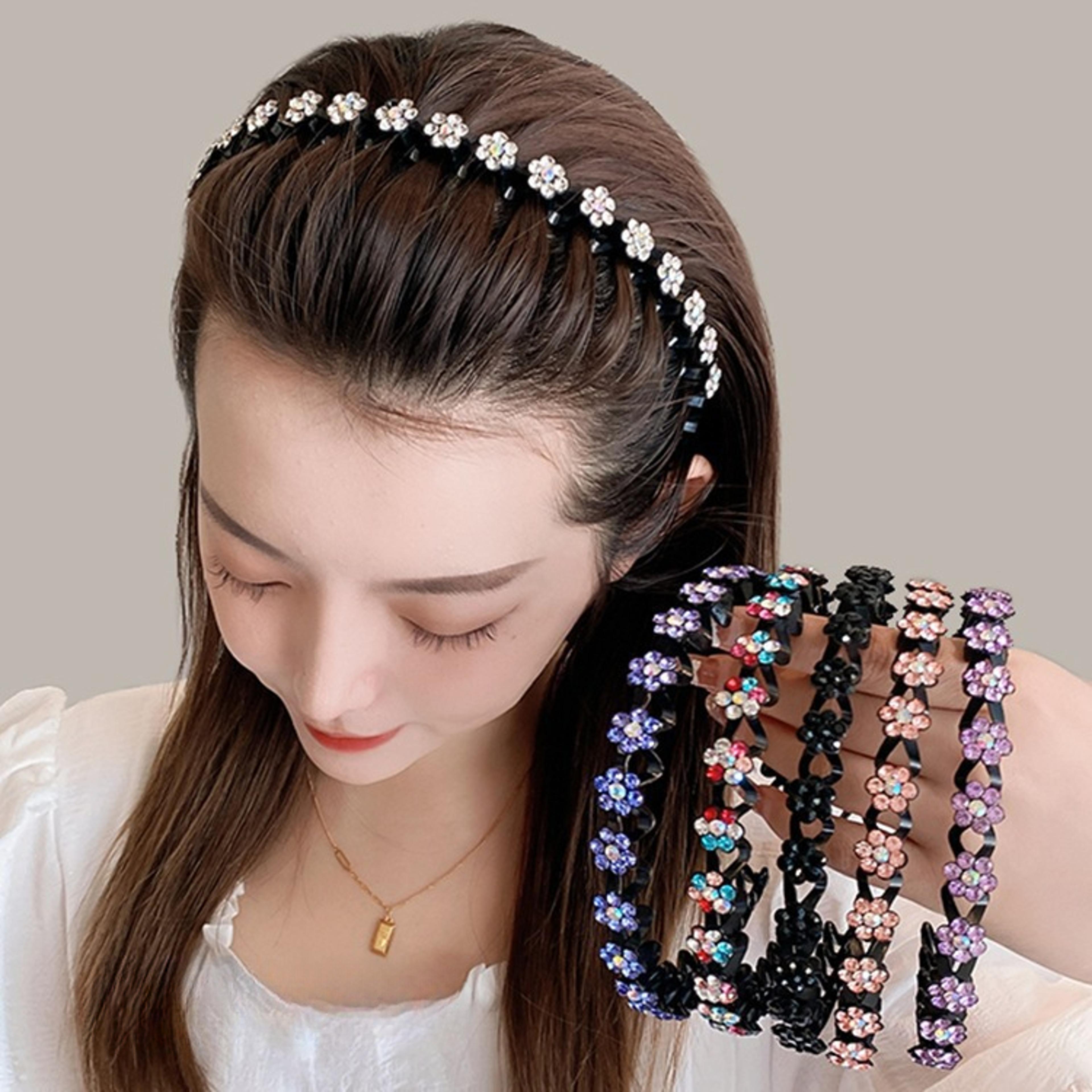 elegant rhinestone headband non slip hairband sparkly fashion hair hoop for women