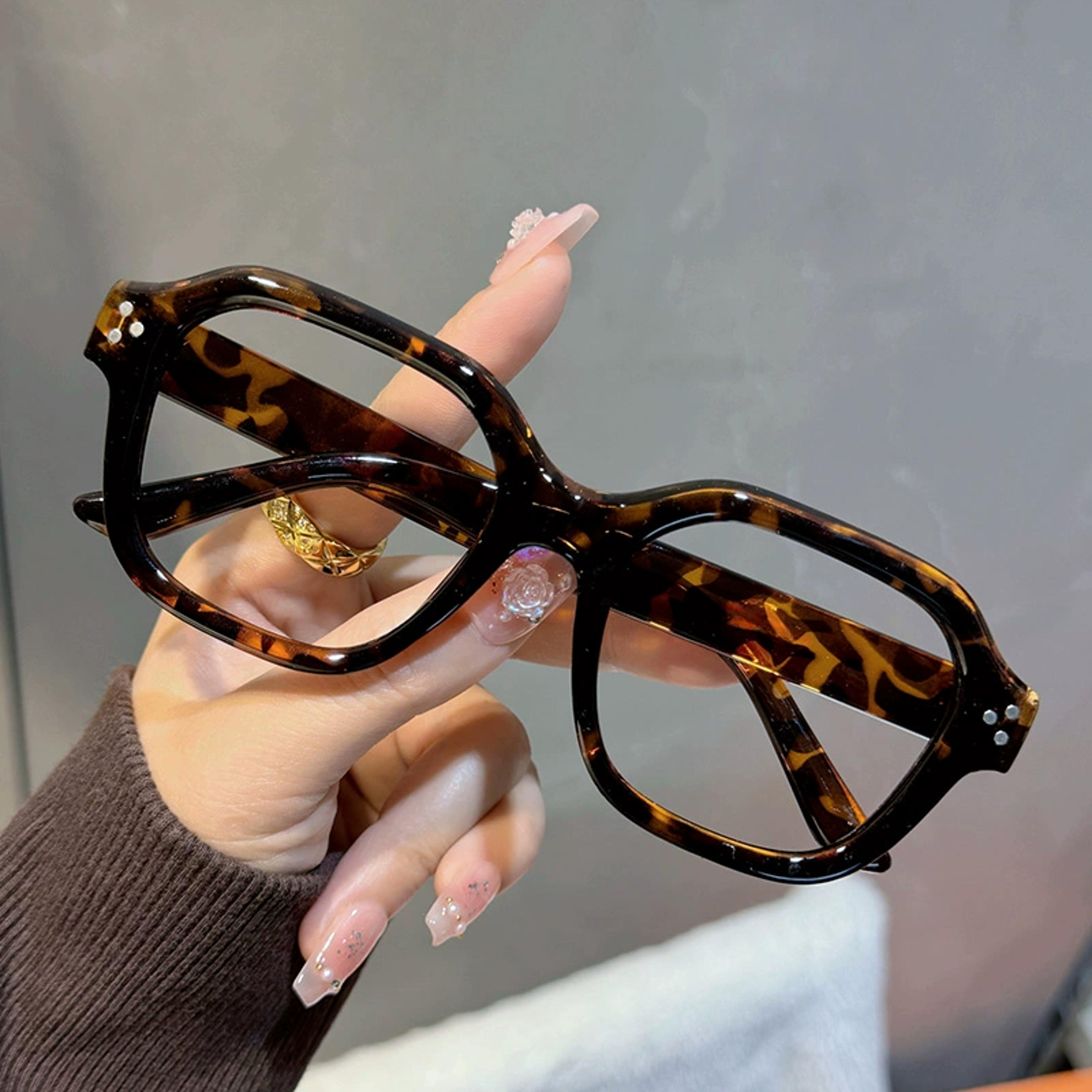 retro blue light blocking glasses oversized computer eyewear for men and women