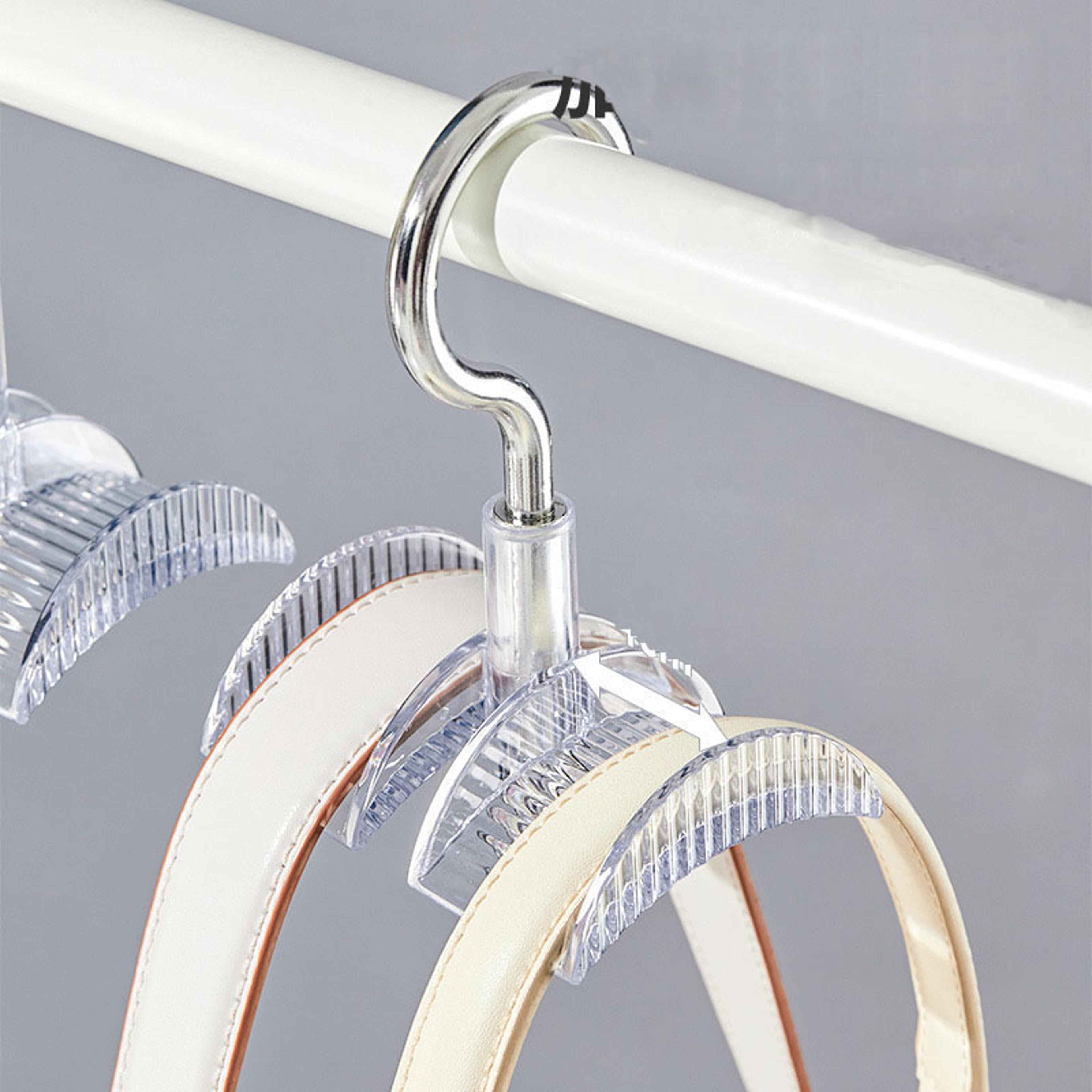 rotating handbag organizer space saving bag hanger for closet storage