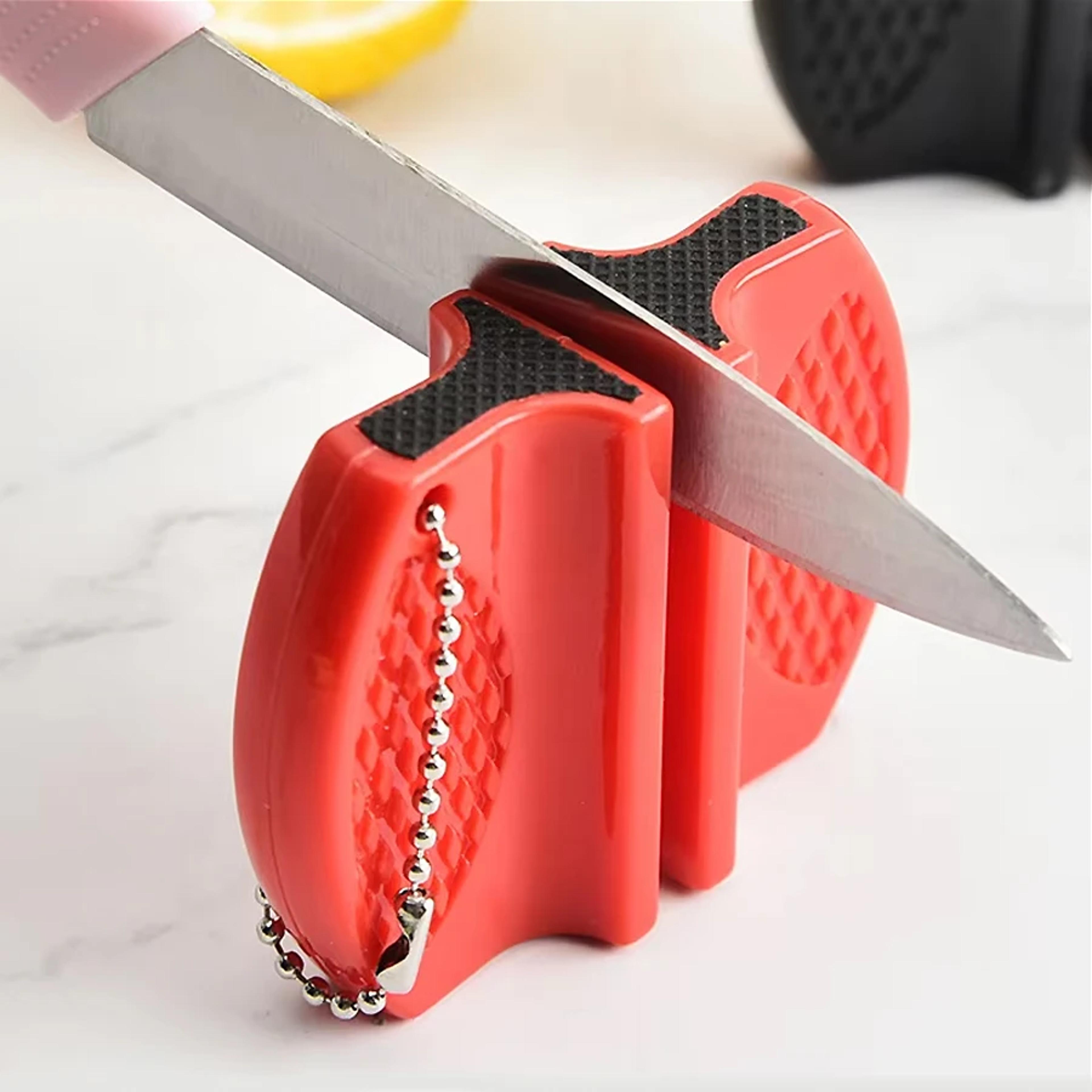 portable dual-sided knife sharpener compact knife sharpener for kitchen outdoor use