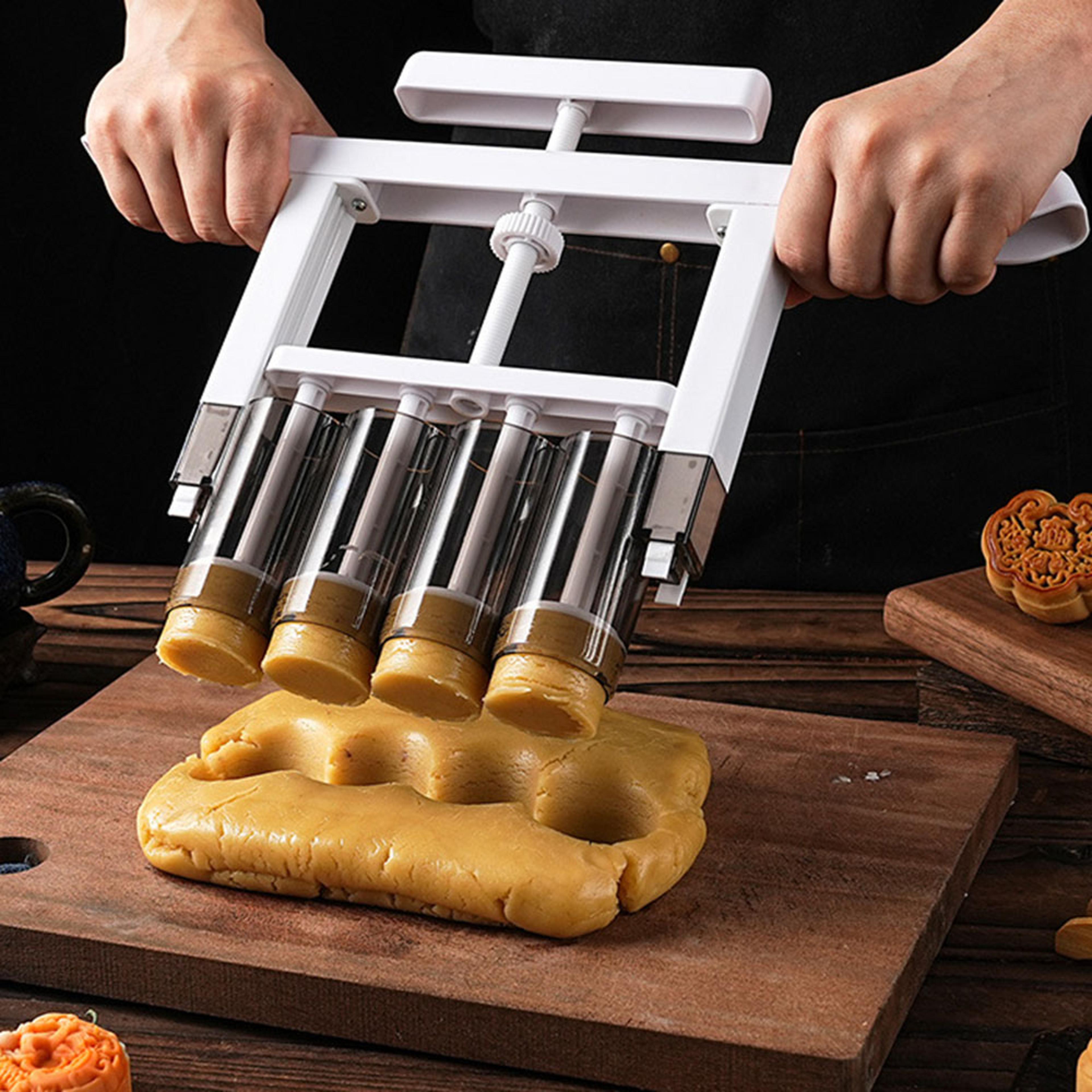 hand press mooncake mold dough divider tool with precision stuffing separator