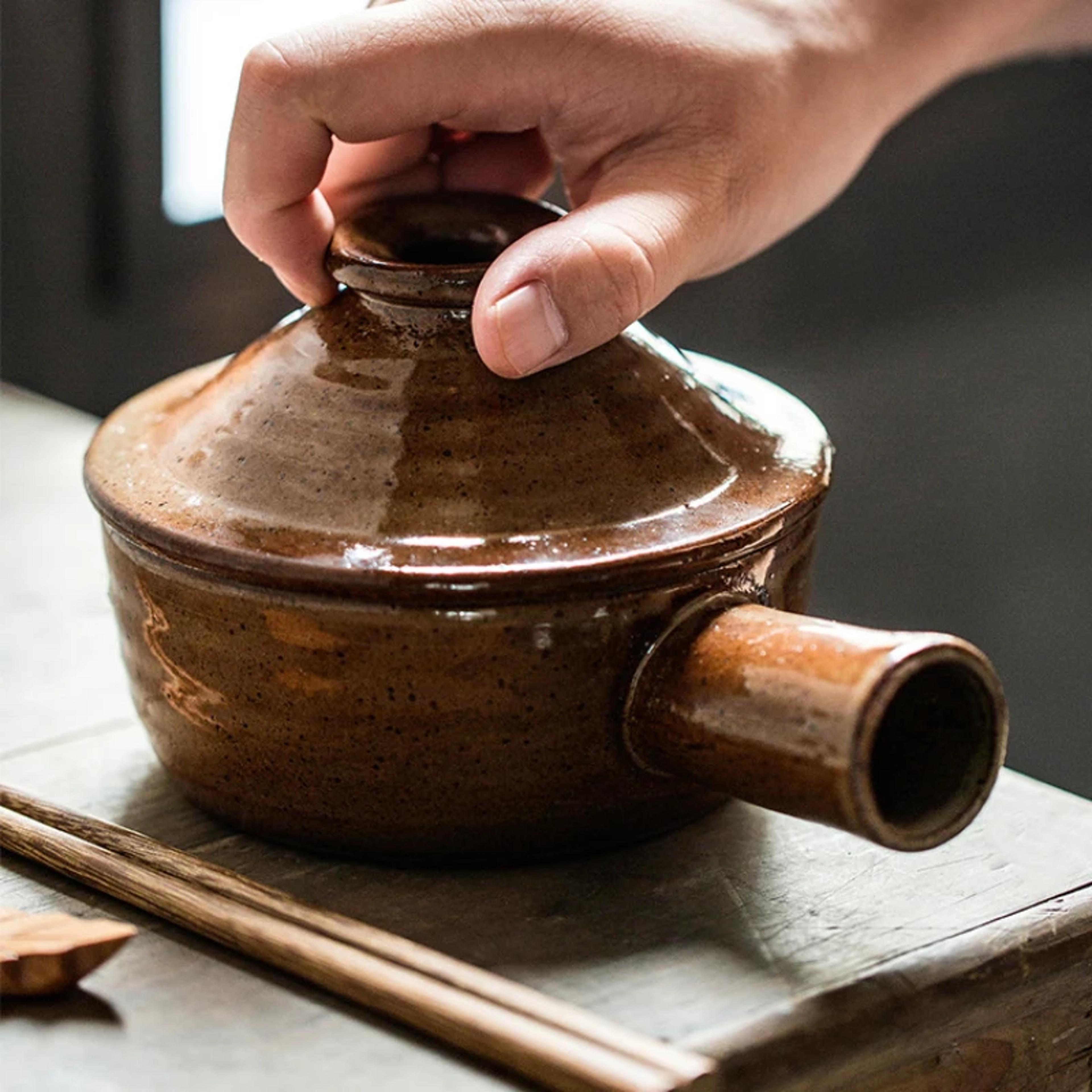 premium ceramic clay casserole clay pot cooking pot with lid heat resistant stew, rice, soup porridge cookware