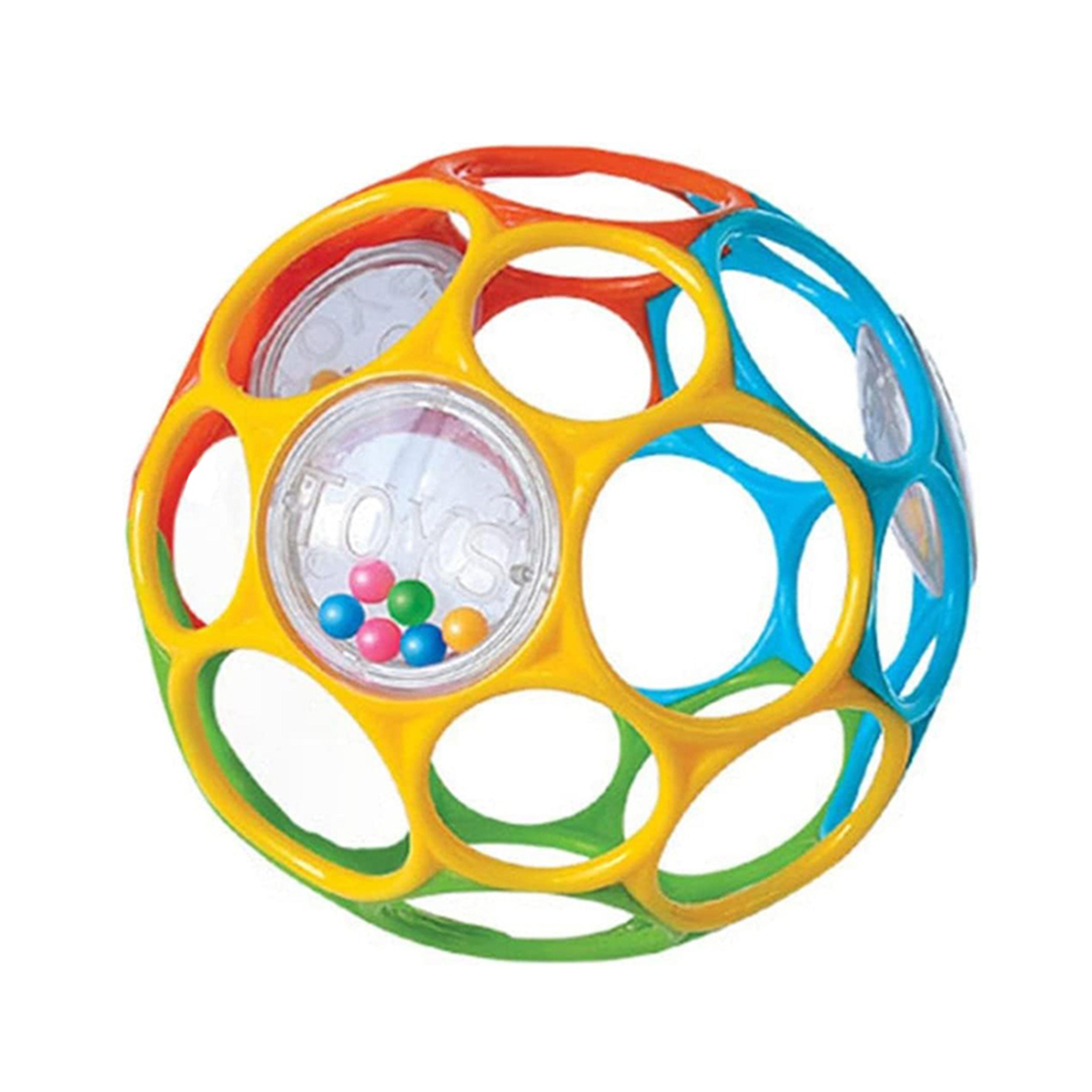 educational sensory toy for infants, soft baby grasping ball, random color rattles with bell ball early education play