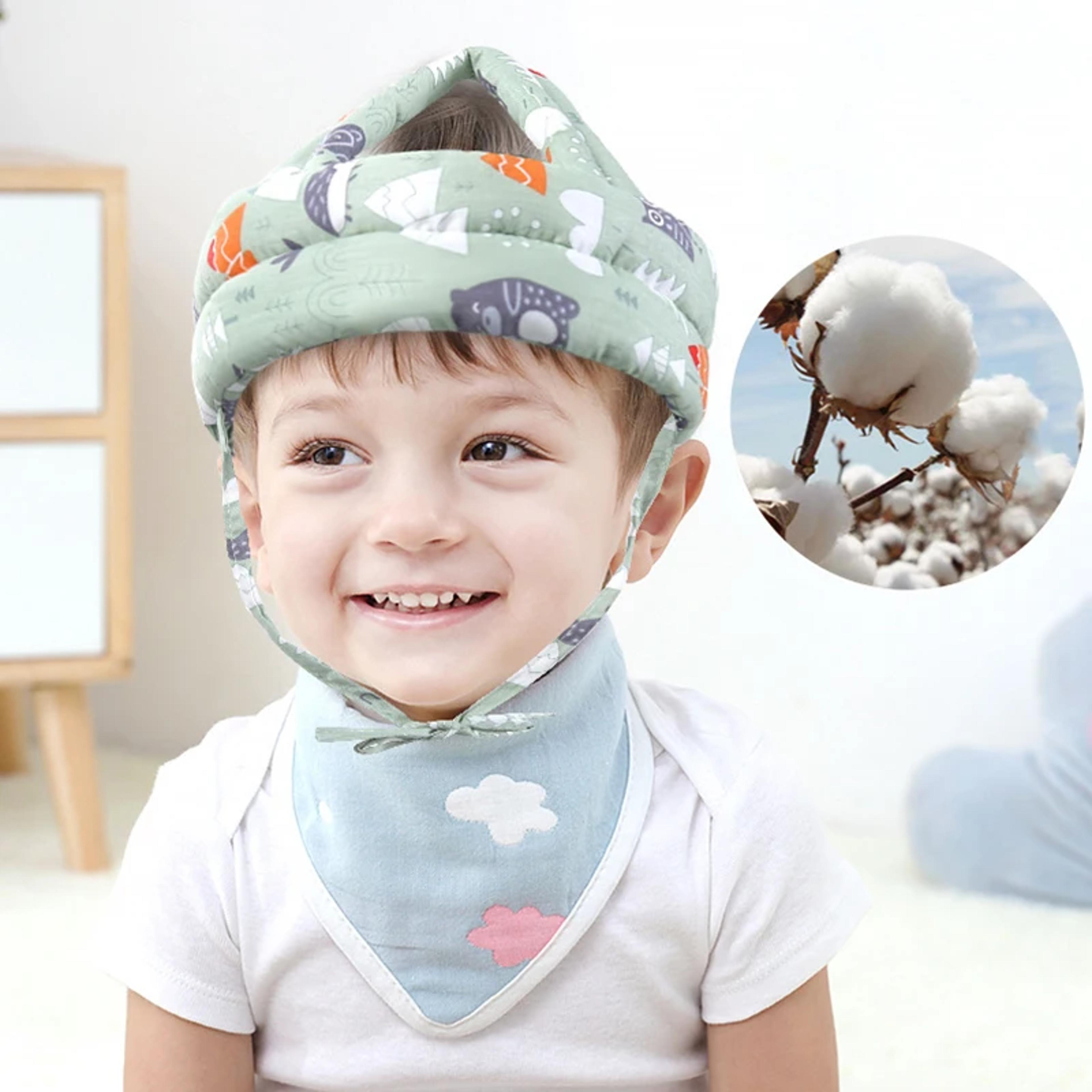 baby safety helmet soft comfortable, head security and protection, adjustable baby toddler cap, anti collision