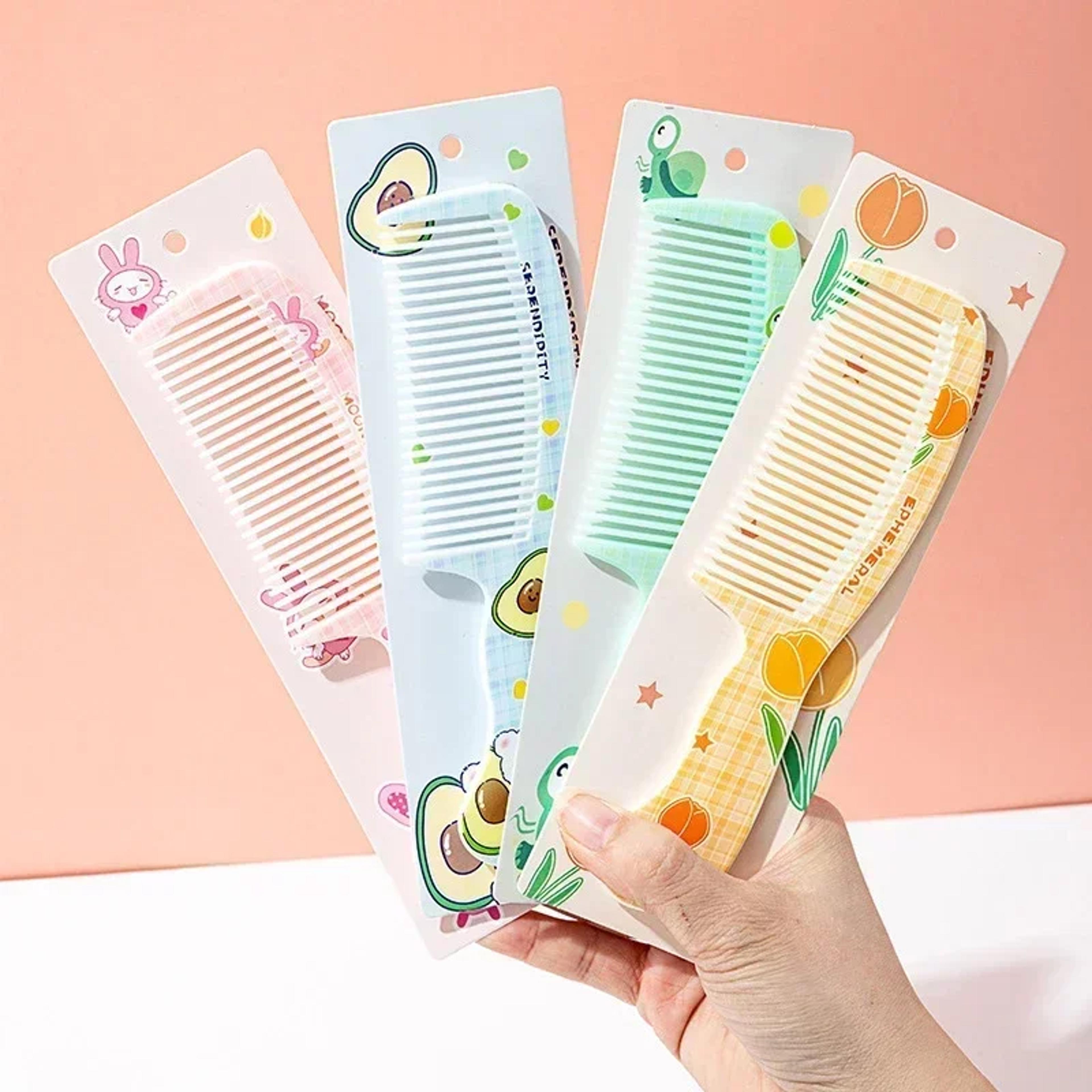kids cute rabbit bear comb, new portable untangling hair brush, children hairbrush, health care tools combs for girls