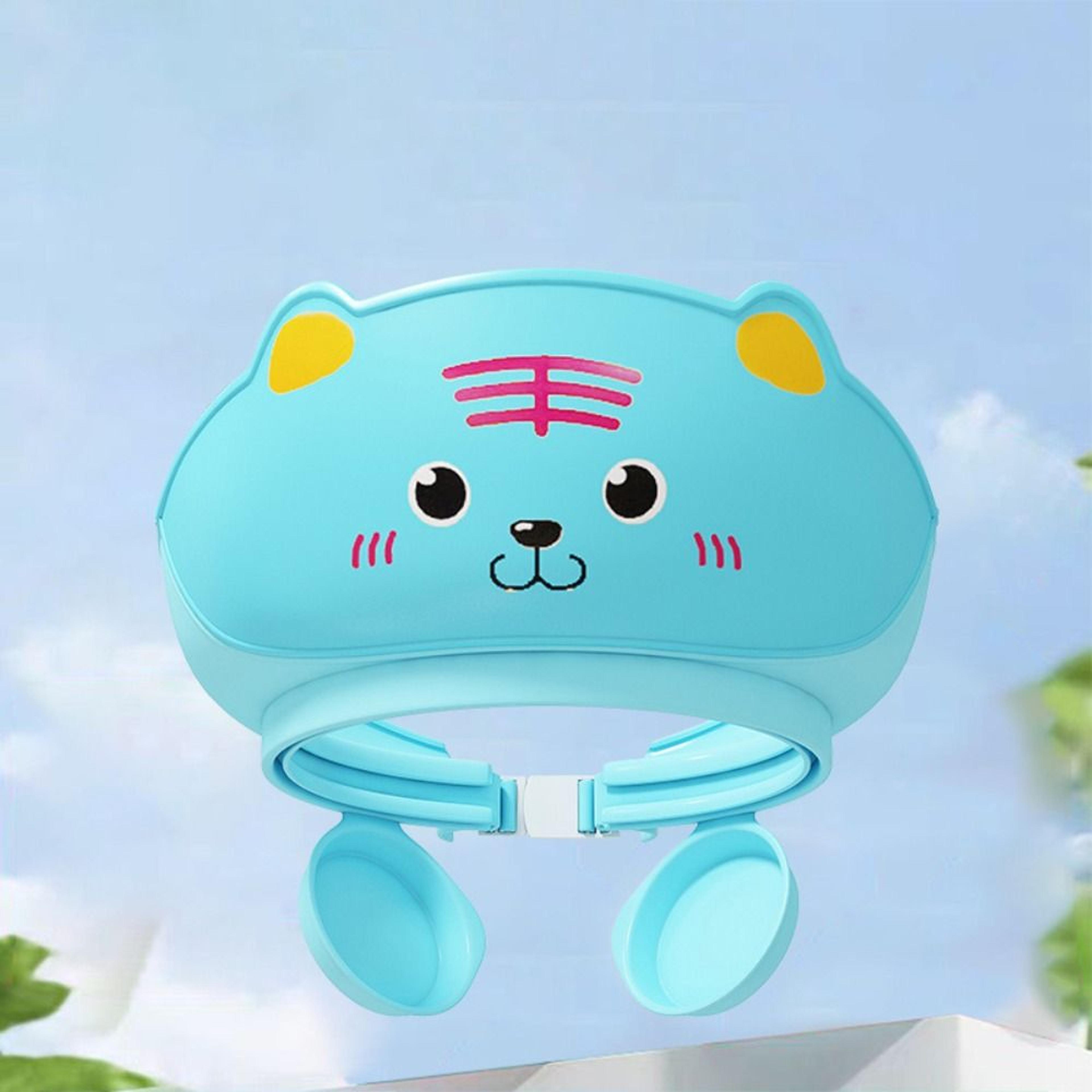 safety cute animal shape baby shower cap, soft ear protection, adjustable