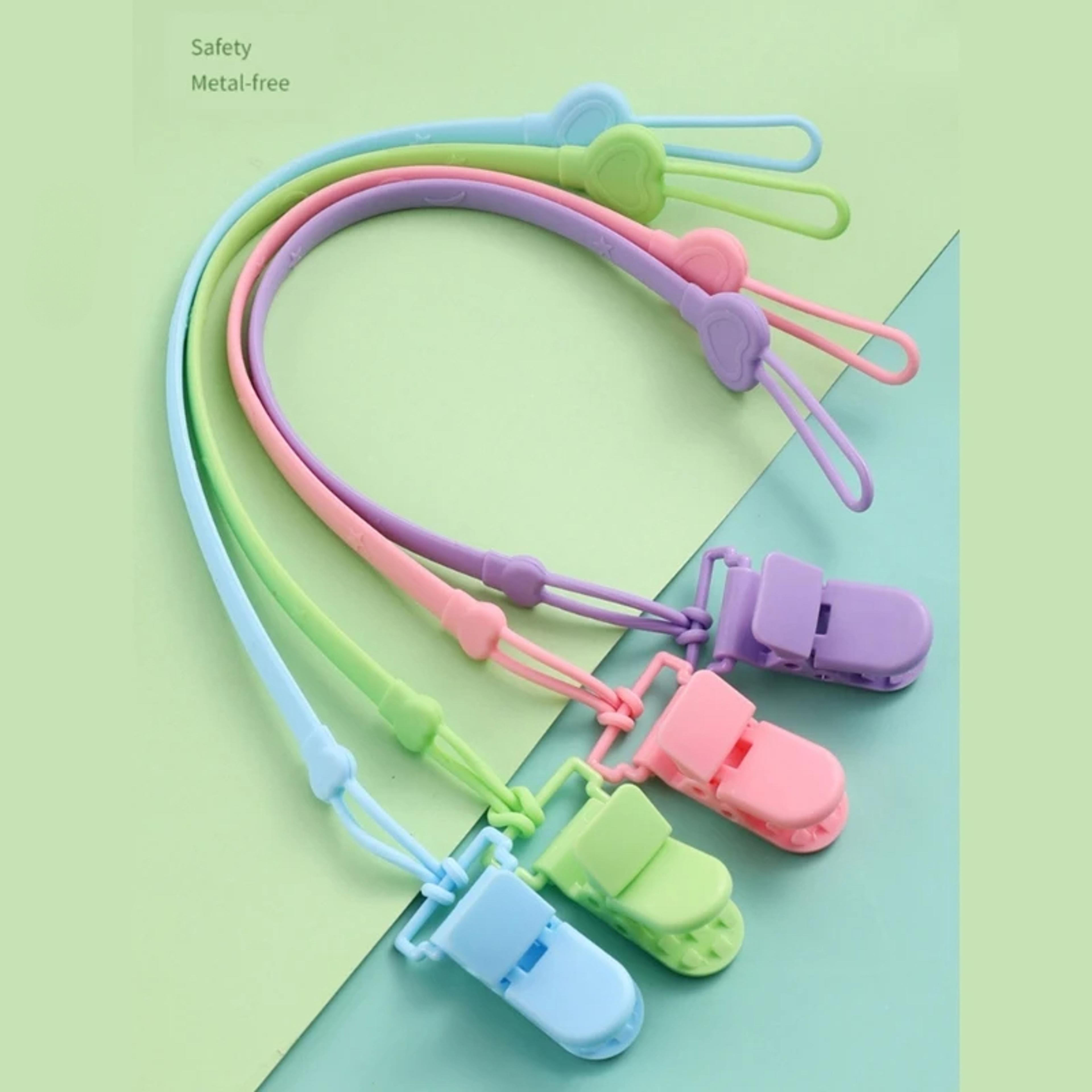 nursing accessories for newborns, silicone teething pacifier chain clip