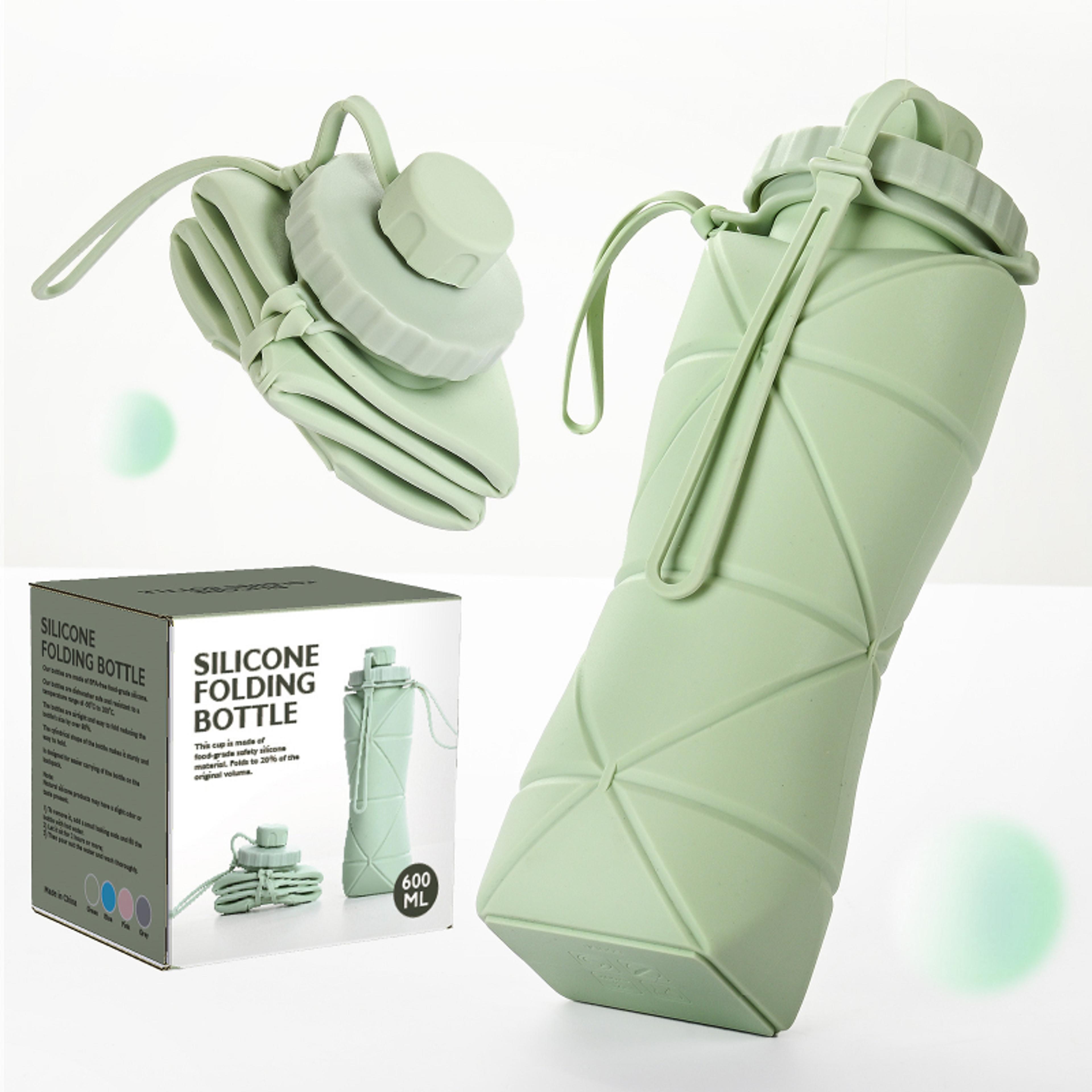portable sports kettle, creative silicone folding water cup, outdoor travel large capacity cup, high temperature