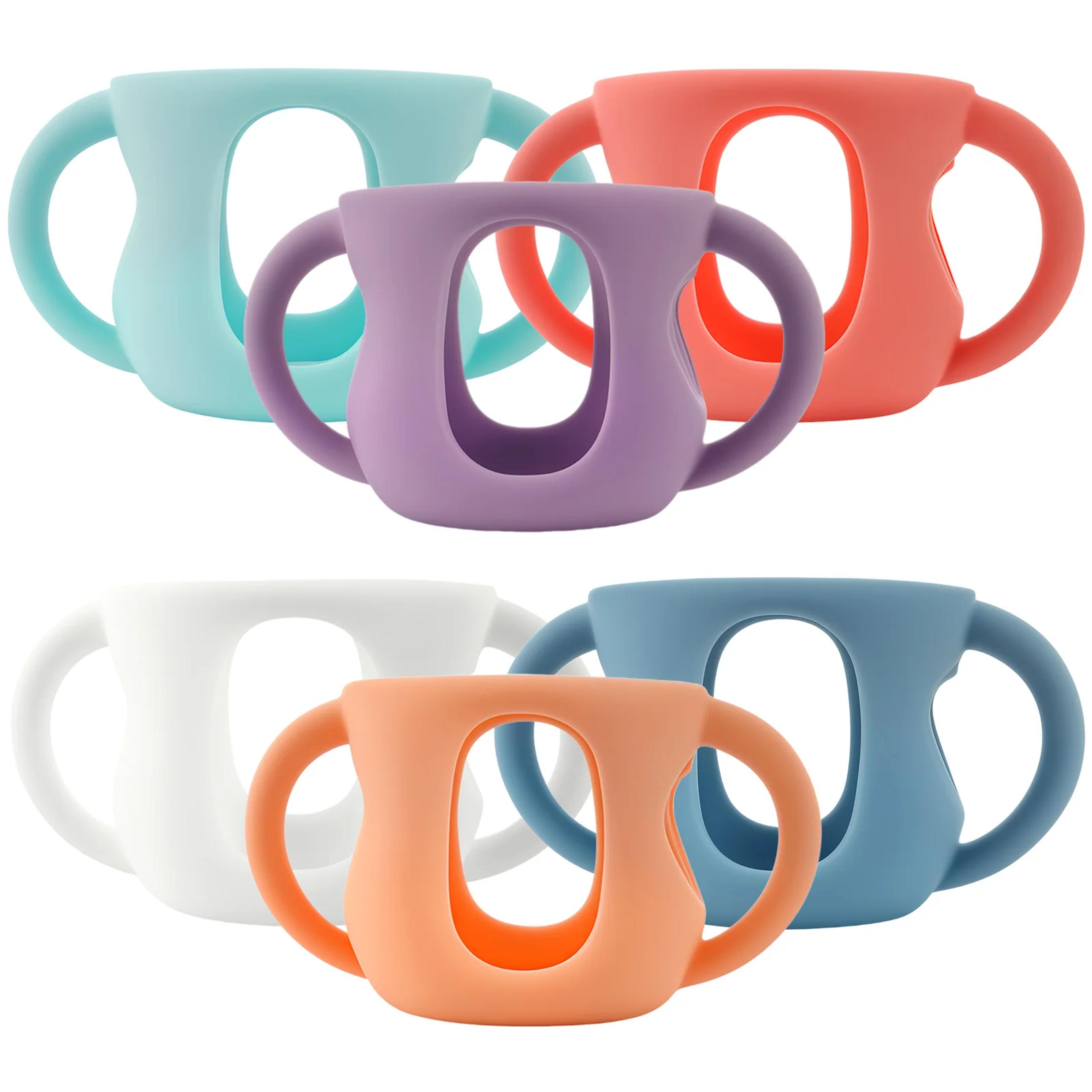 silicone baby bottle cover with handle, anti slip bottle cover, heat resistant silicone sleeves for glass bottle