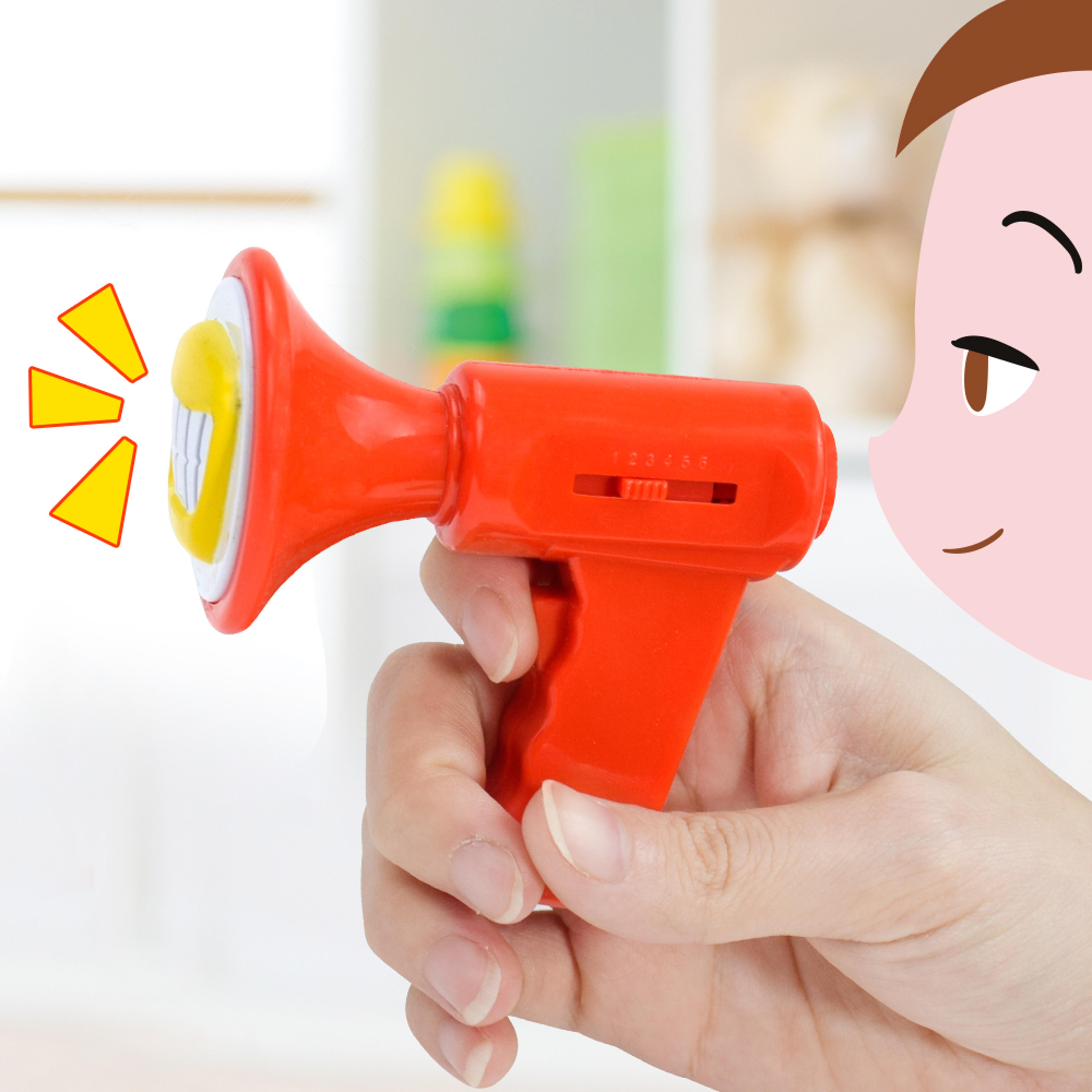 role-playing voice speaker, kids voice changer toy, handheld amplifier with sound effects, parody toy for children