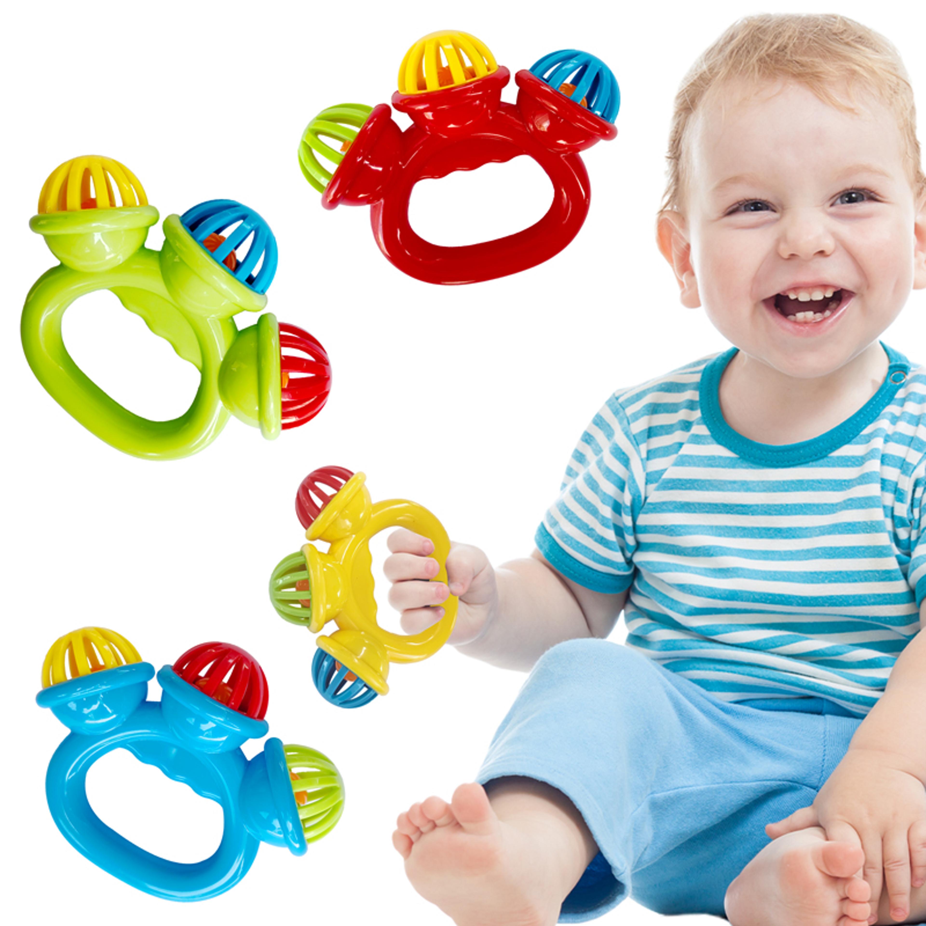 early educational hand bell baby toy, infant comfort rattle