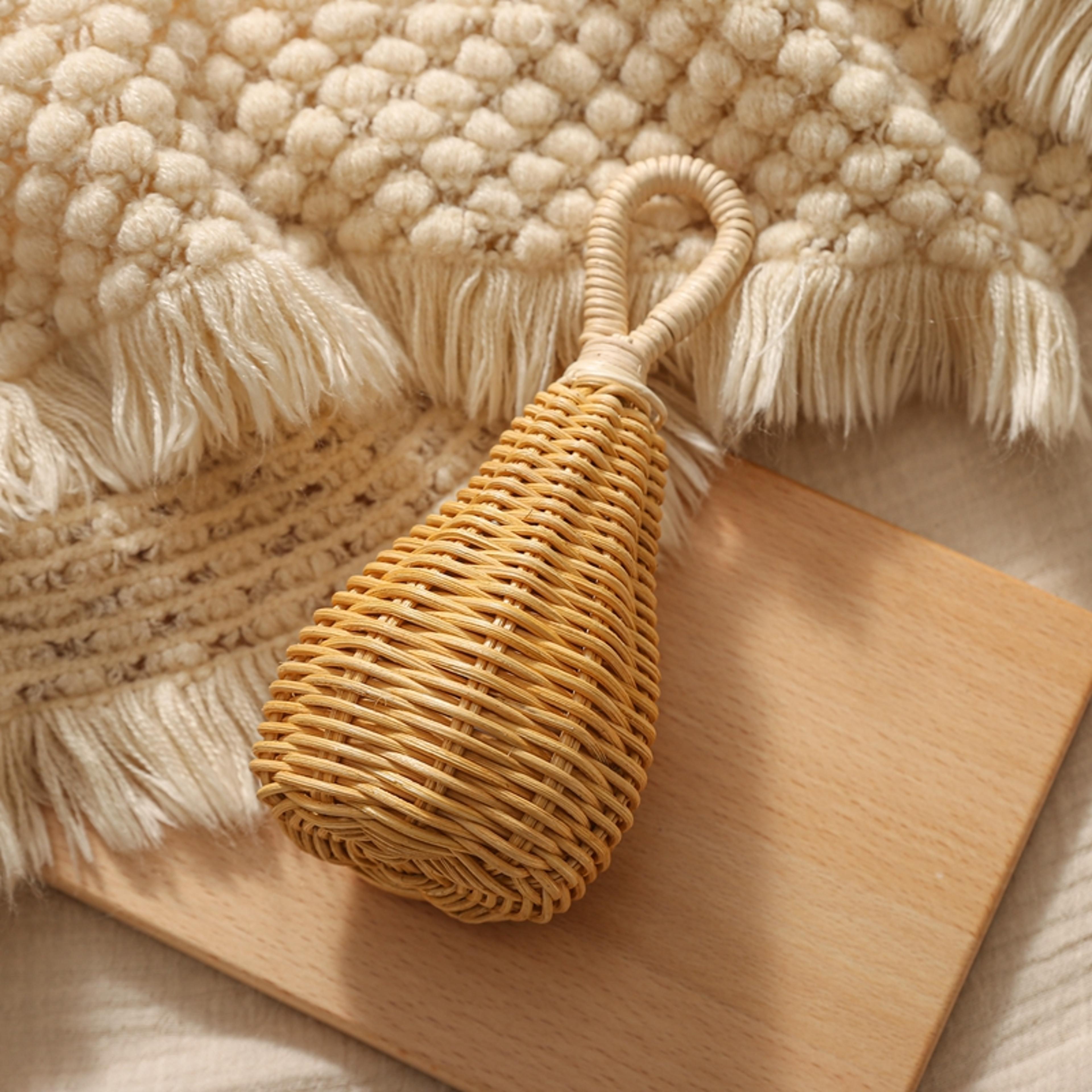 handmade rattan rattles, infant sensory toy, crib mobile hand bell, baby teether, educational toys, baby accessories