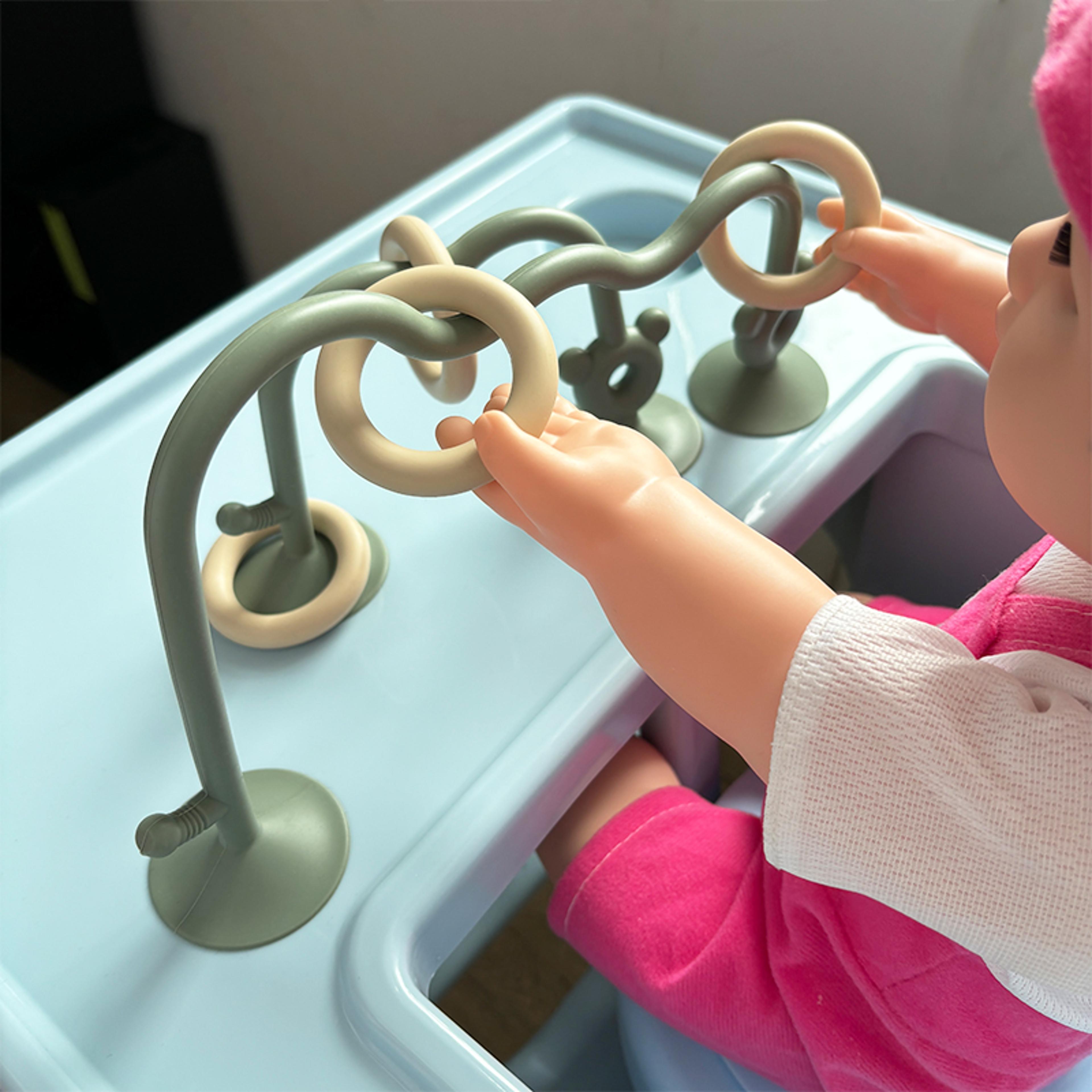 bead wrapped baby early education puzzle game, silicone children's tabletop toys