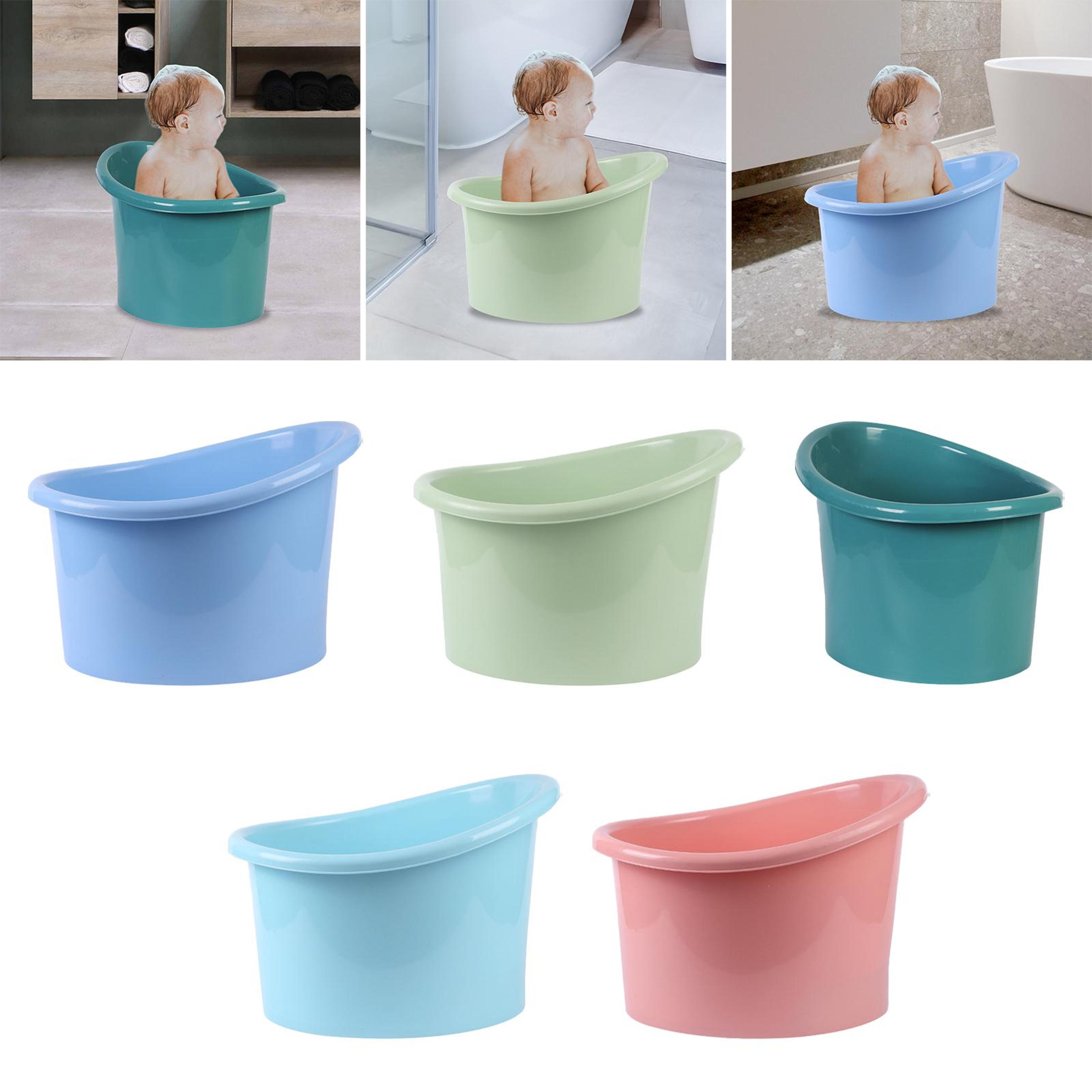 baby bath bucket, portable non-slip tub for toddlers, sitting up baby bathtub for boys & girls