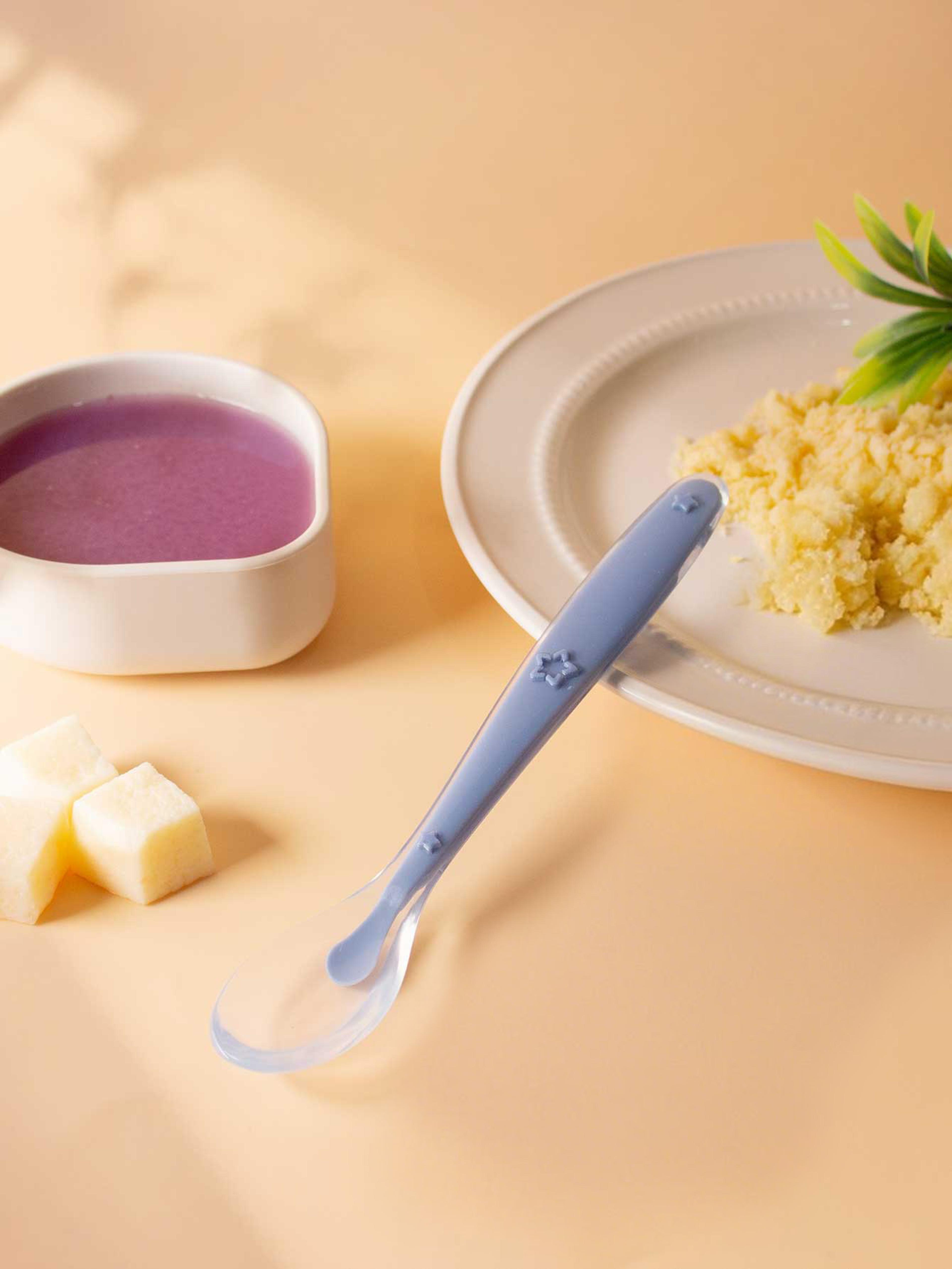 soft silicone feeding spoon training baby reborn, baby silicone spoon learning spoon, star pattern spoon