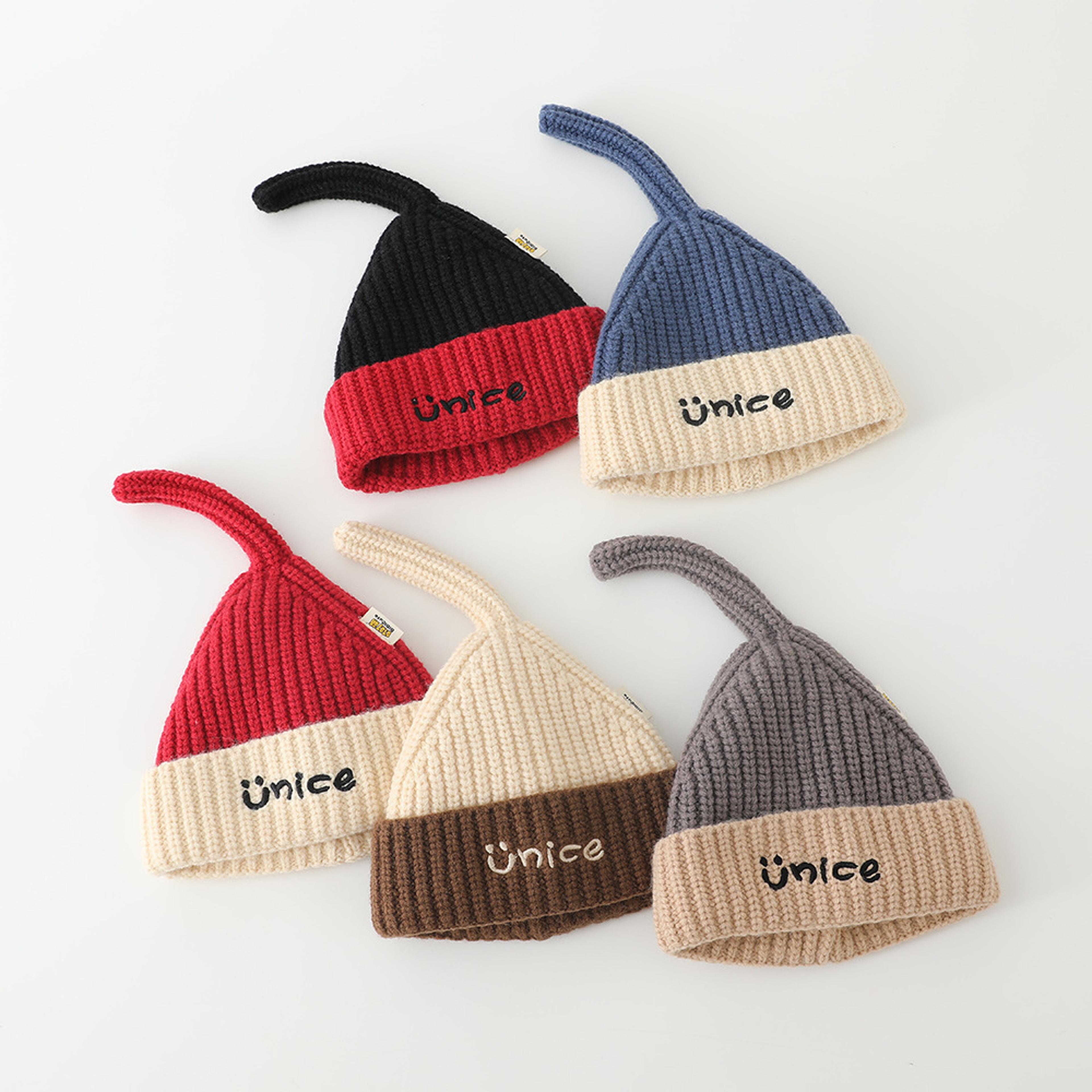 warm knitted ear warmer hat for children autumn winter korean style windproof versatile baby overhead woolen cap for boys girls
