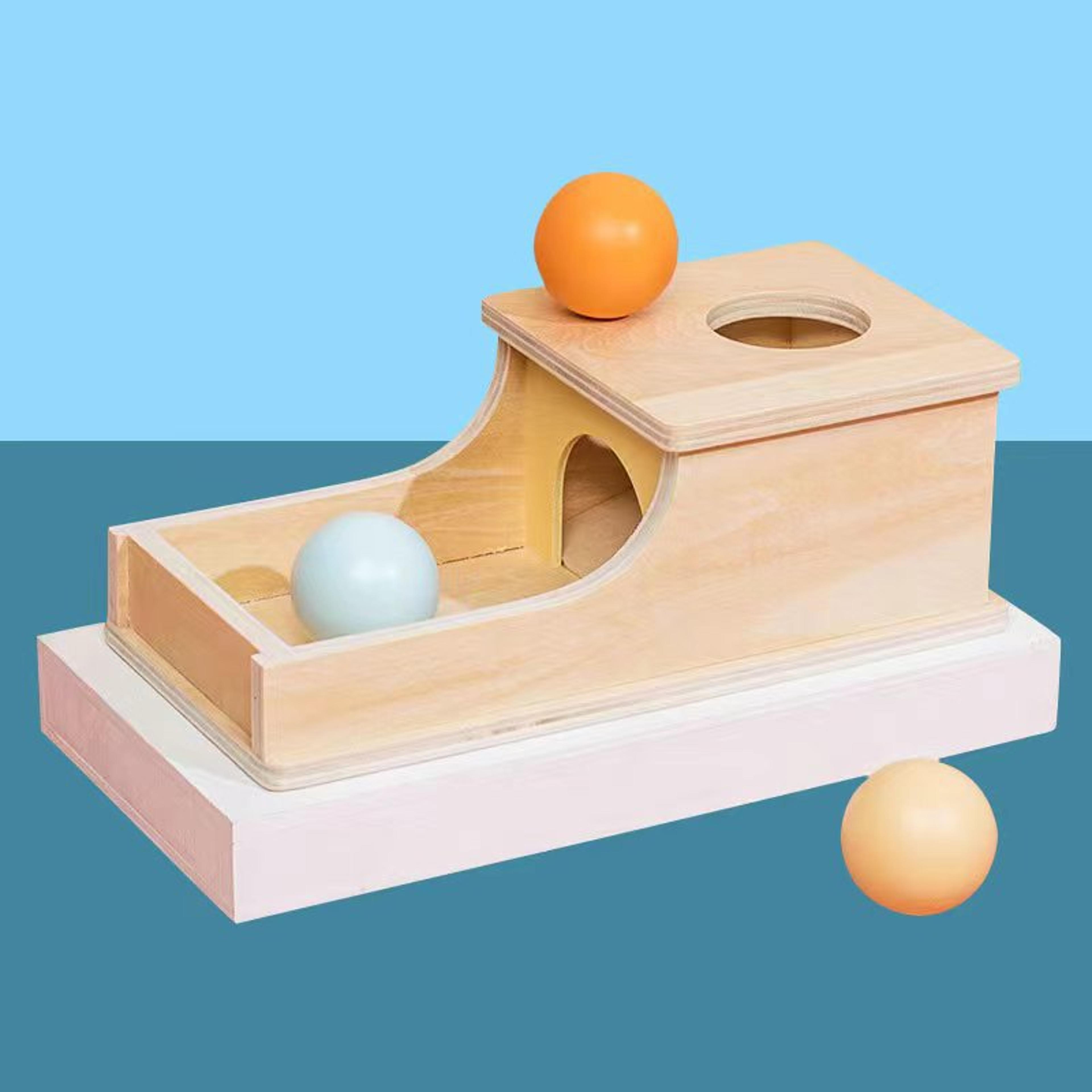 drawer game early education montessori wooden pitch ball box preschool learning training toy