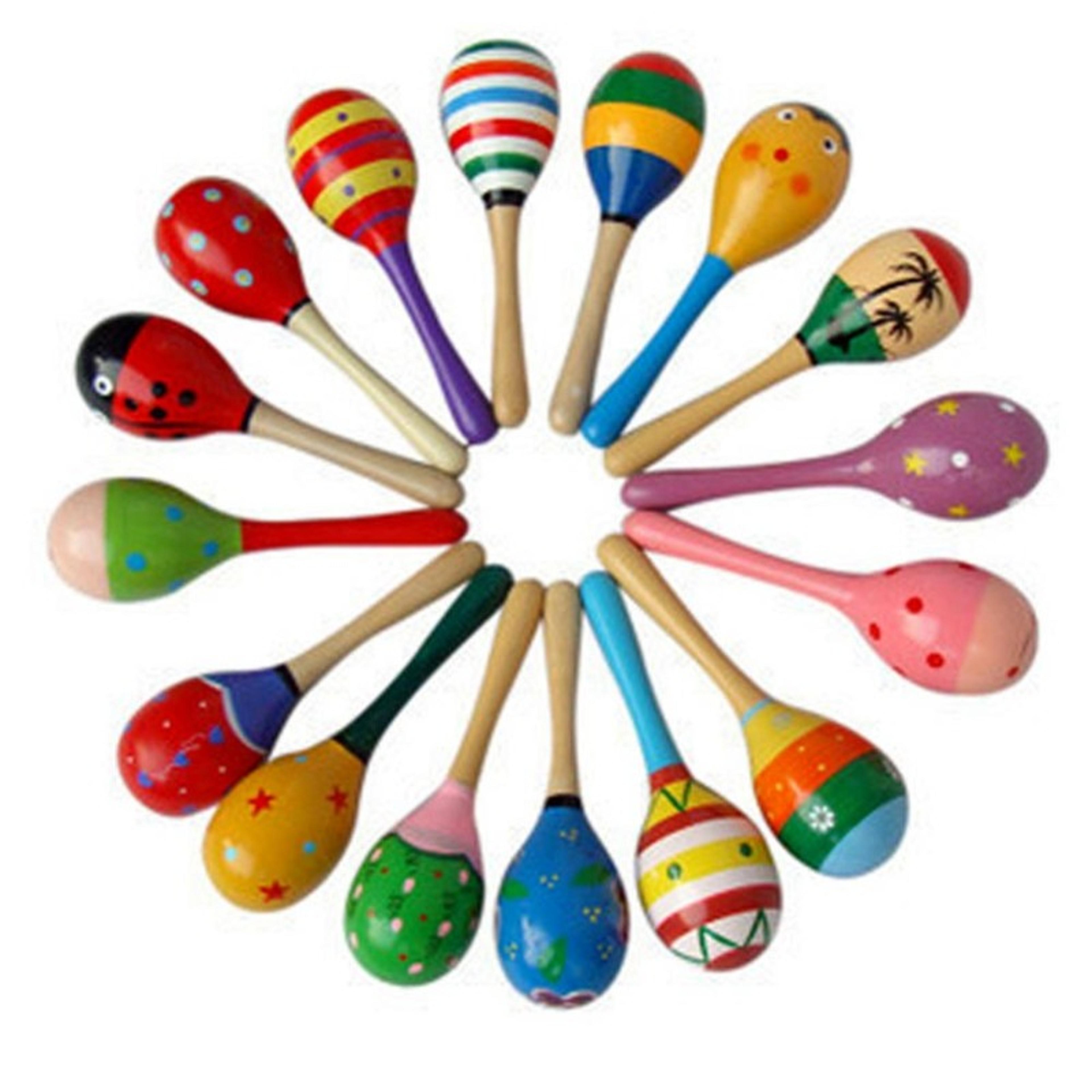 baby toys wooden percussion instrument, sand hammer, early learning toy for kids