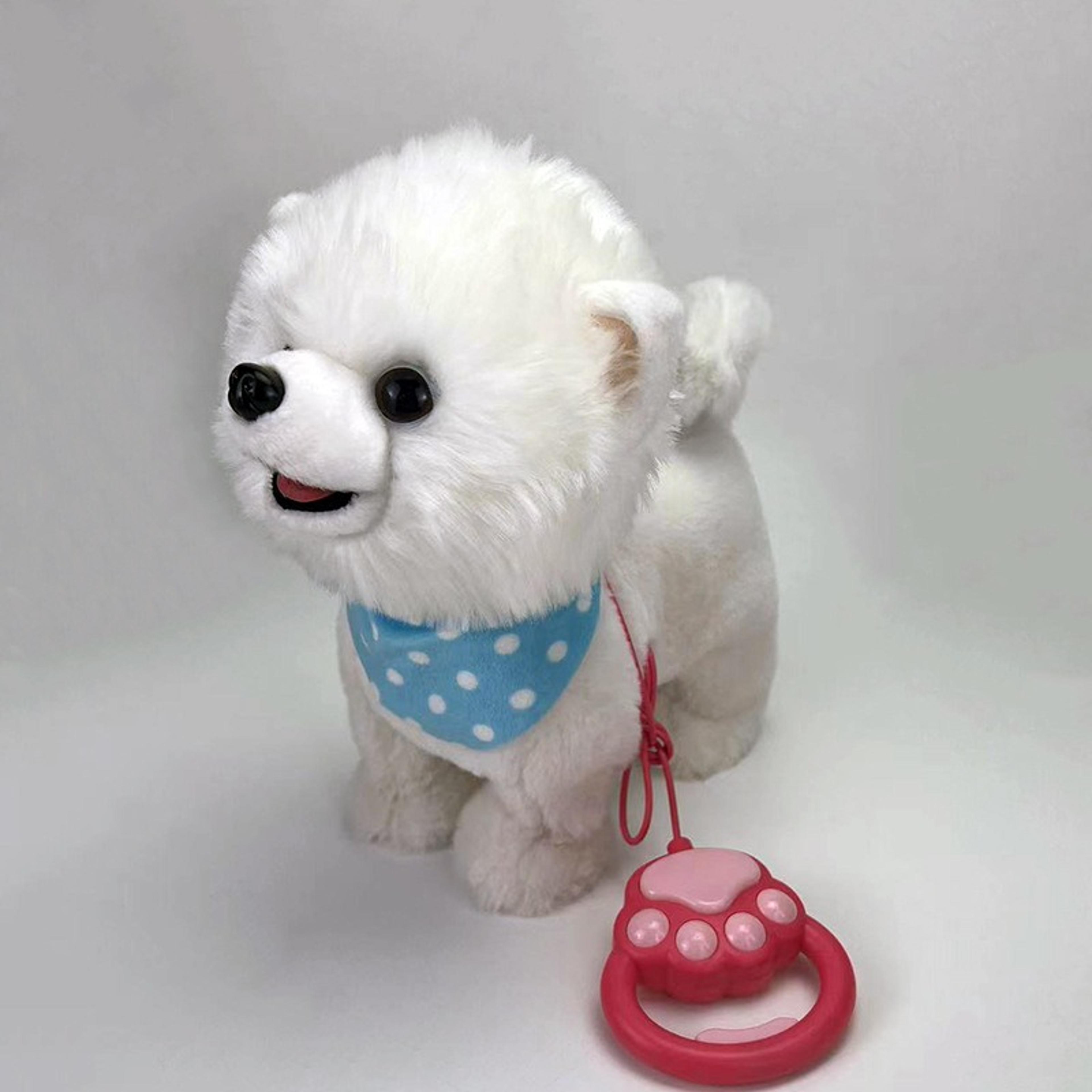 interactive robot dog, sound control plush puppy toys, cat lick tongue, talk, bark, sing music animal for kid gifts